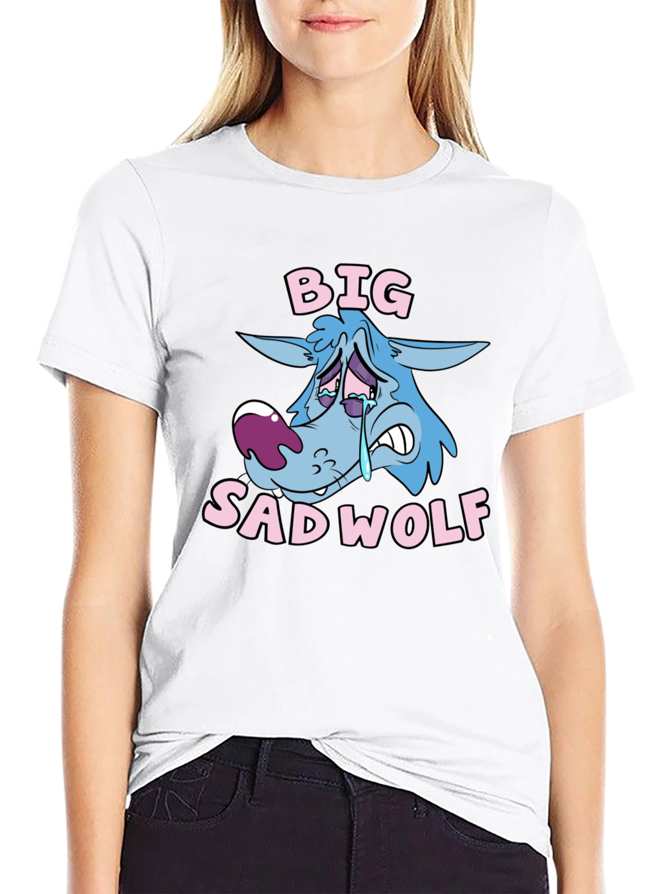 Big Sad Wolf Graphic T-Shirt