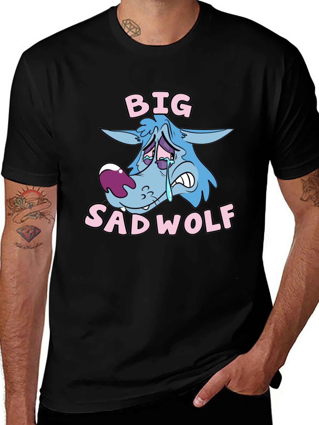 Big Sad Wolf Graphic T-Shirt