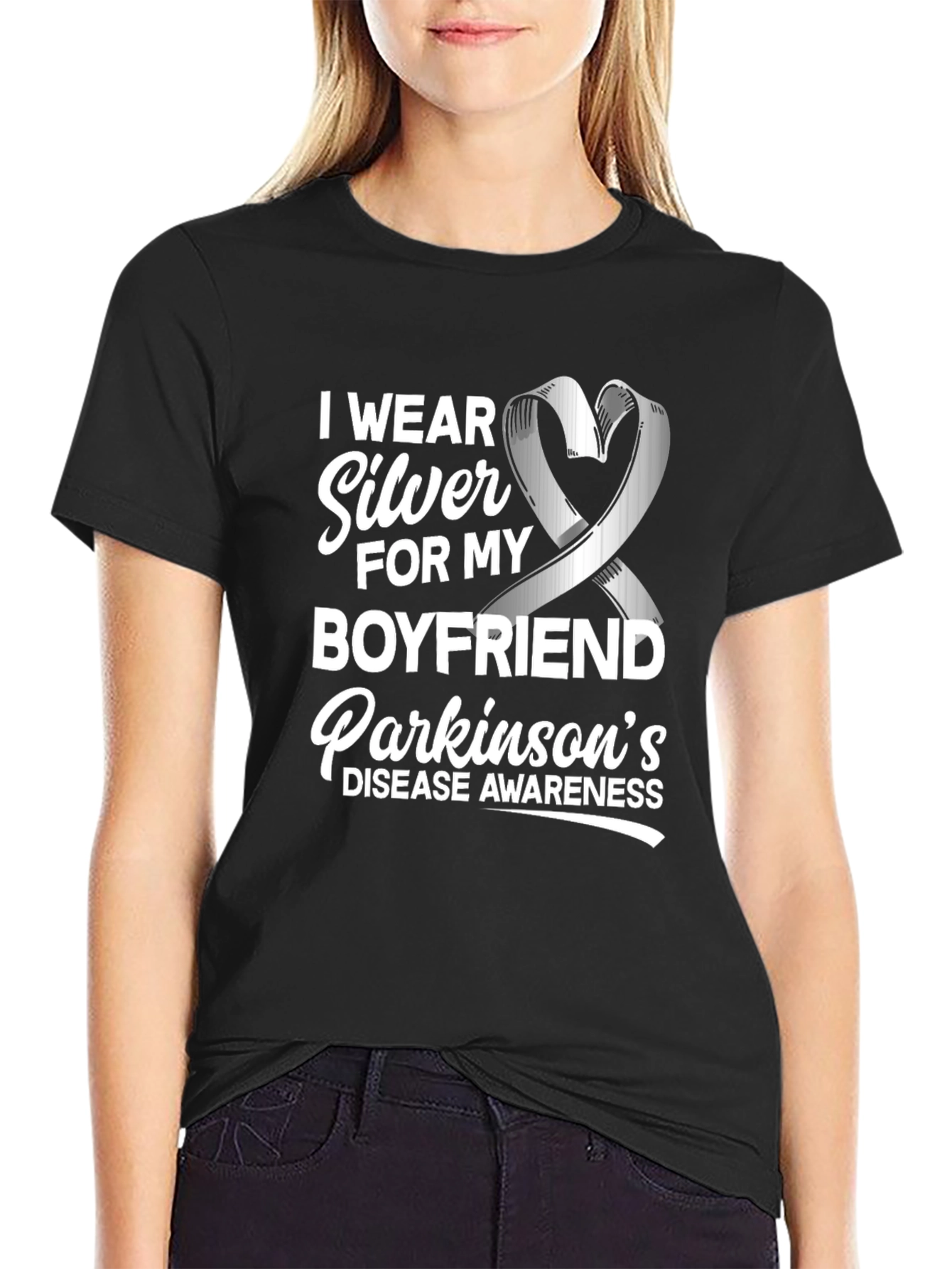 Parkinsons Awareness T-Shirt - I Wear Silver