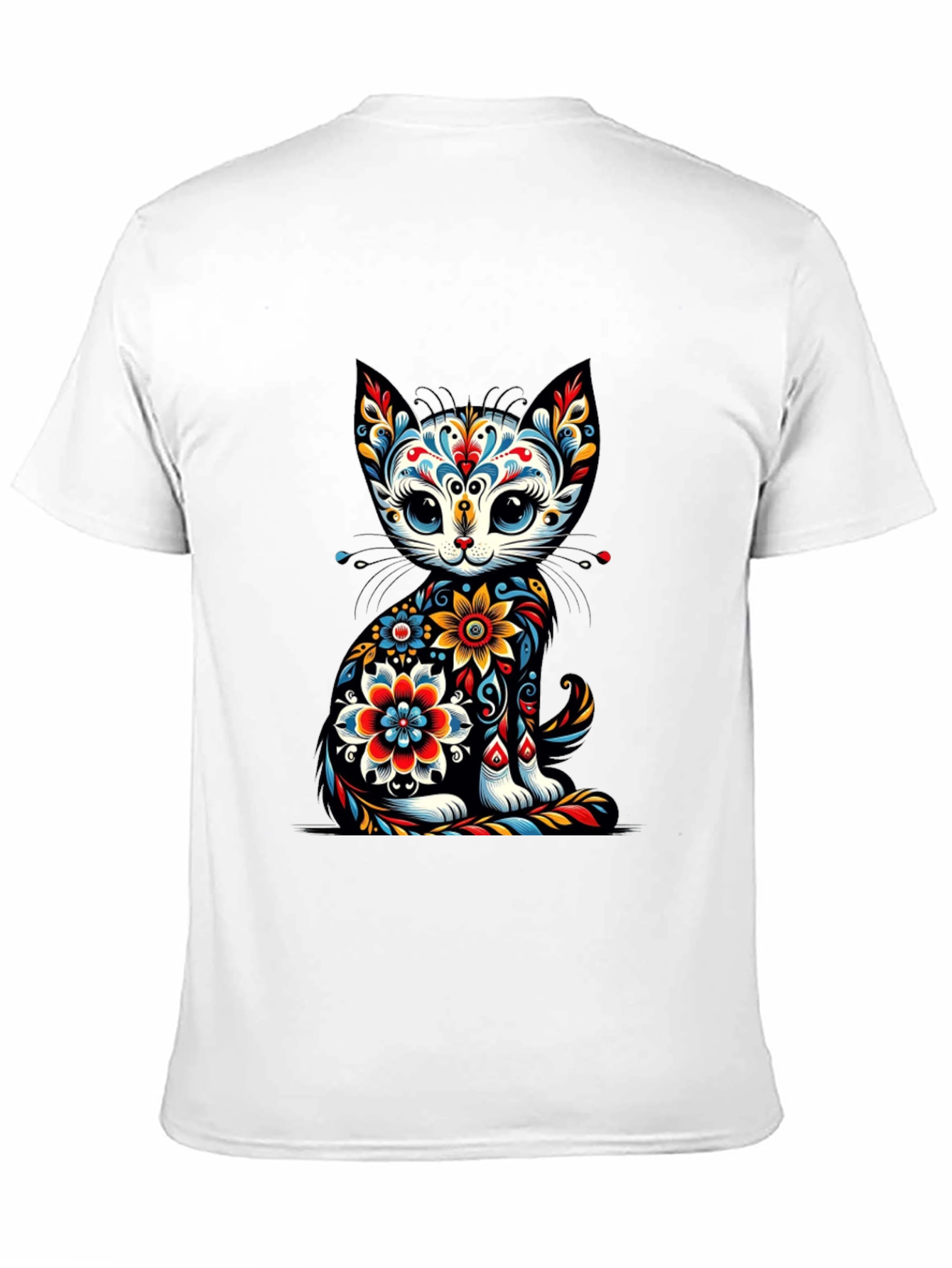 Floral Cat Graphic T-Shirt - Unique Style