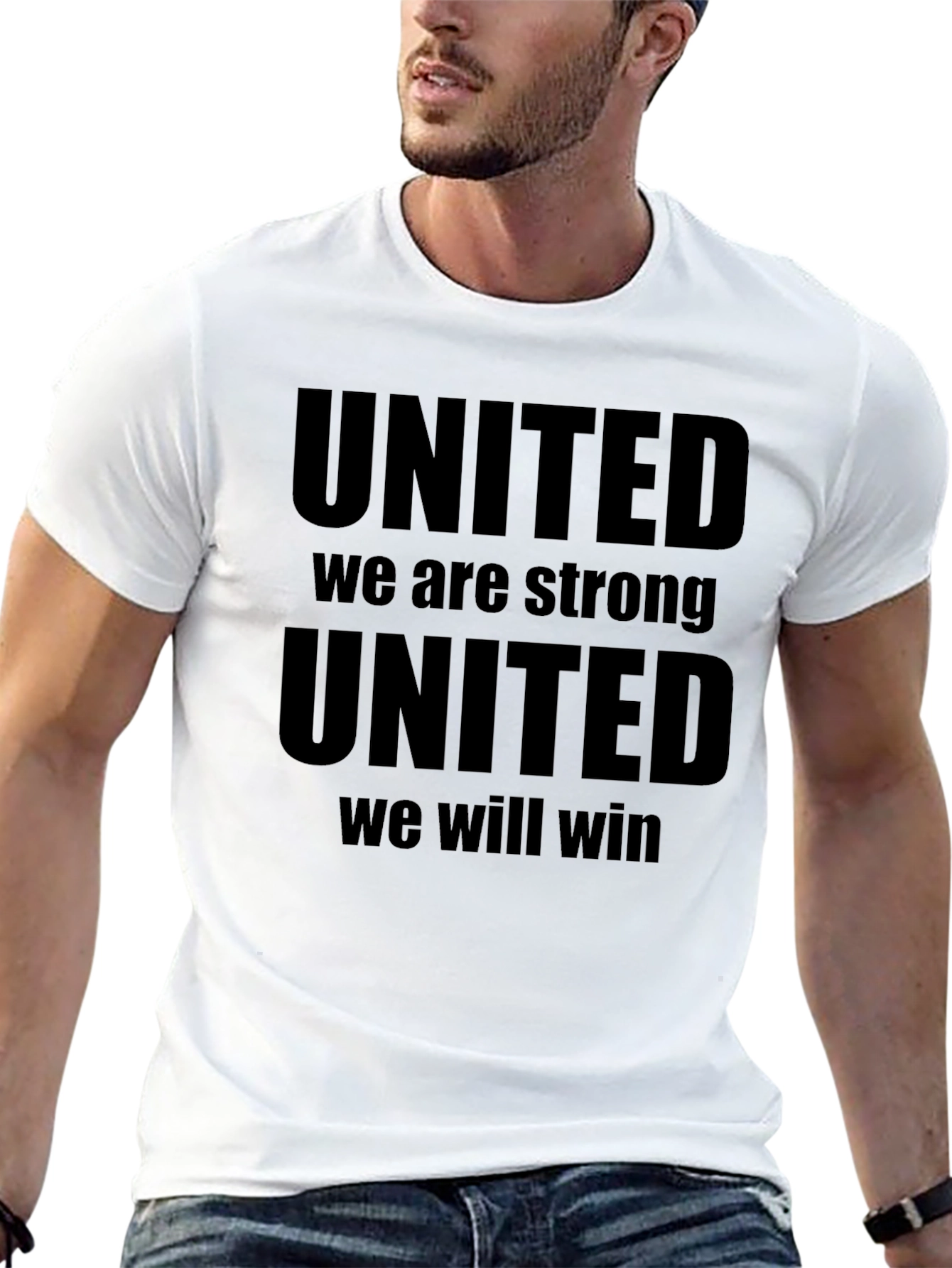 United We Stand Strong Mens Black T-Shirt