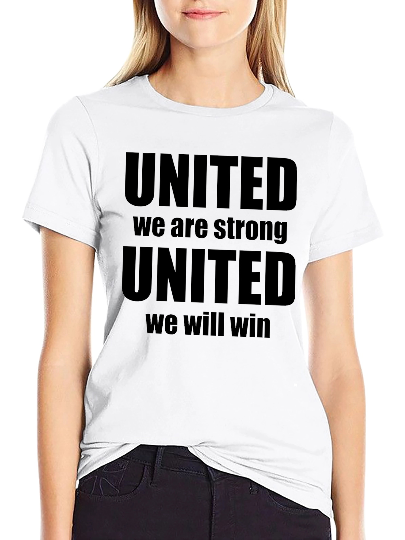 United We Stand Strong Mens Black T-Shirt