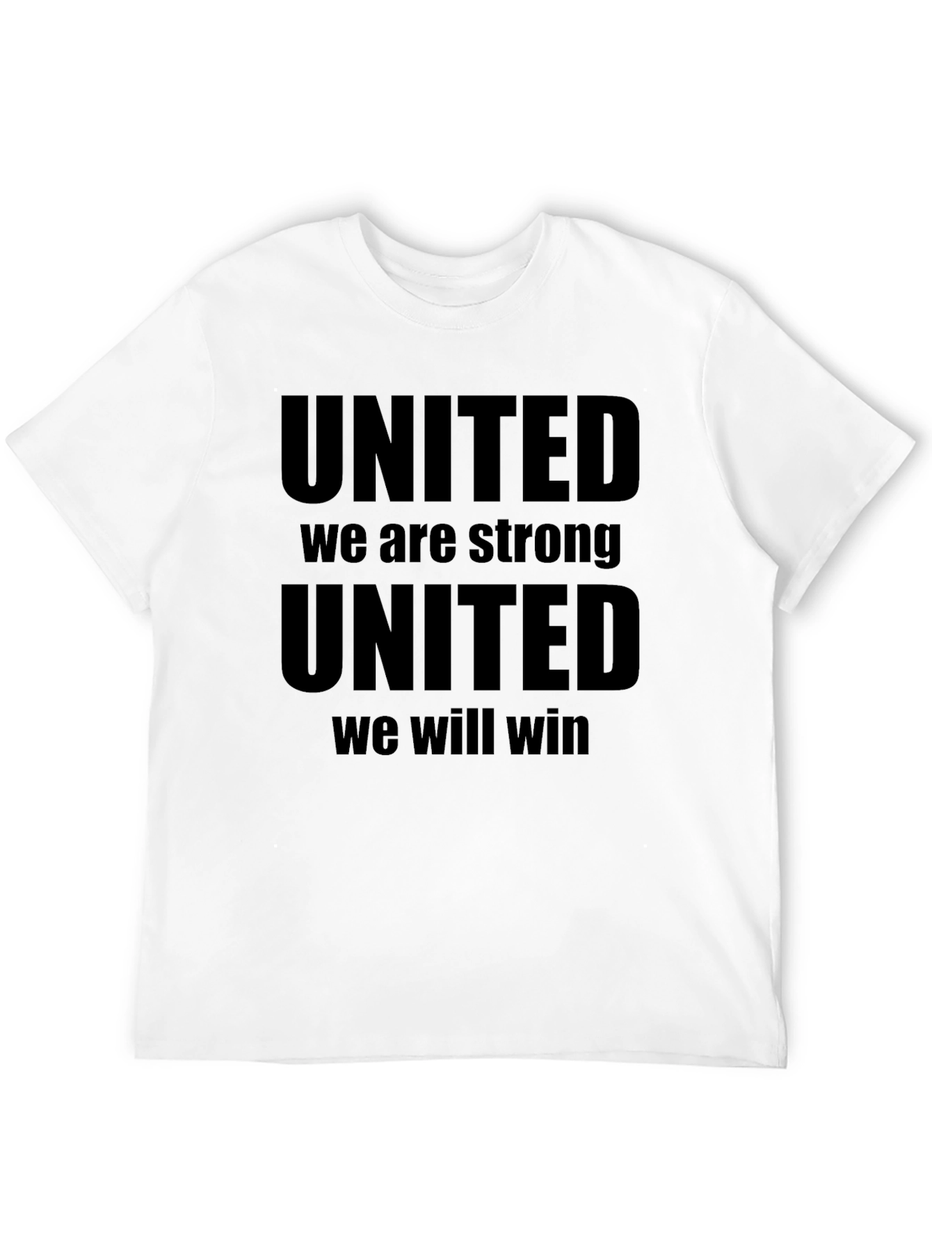 United We Stand Strong Mens Black T-Shirt