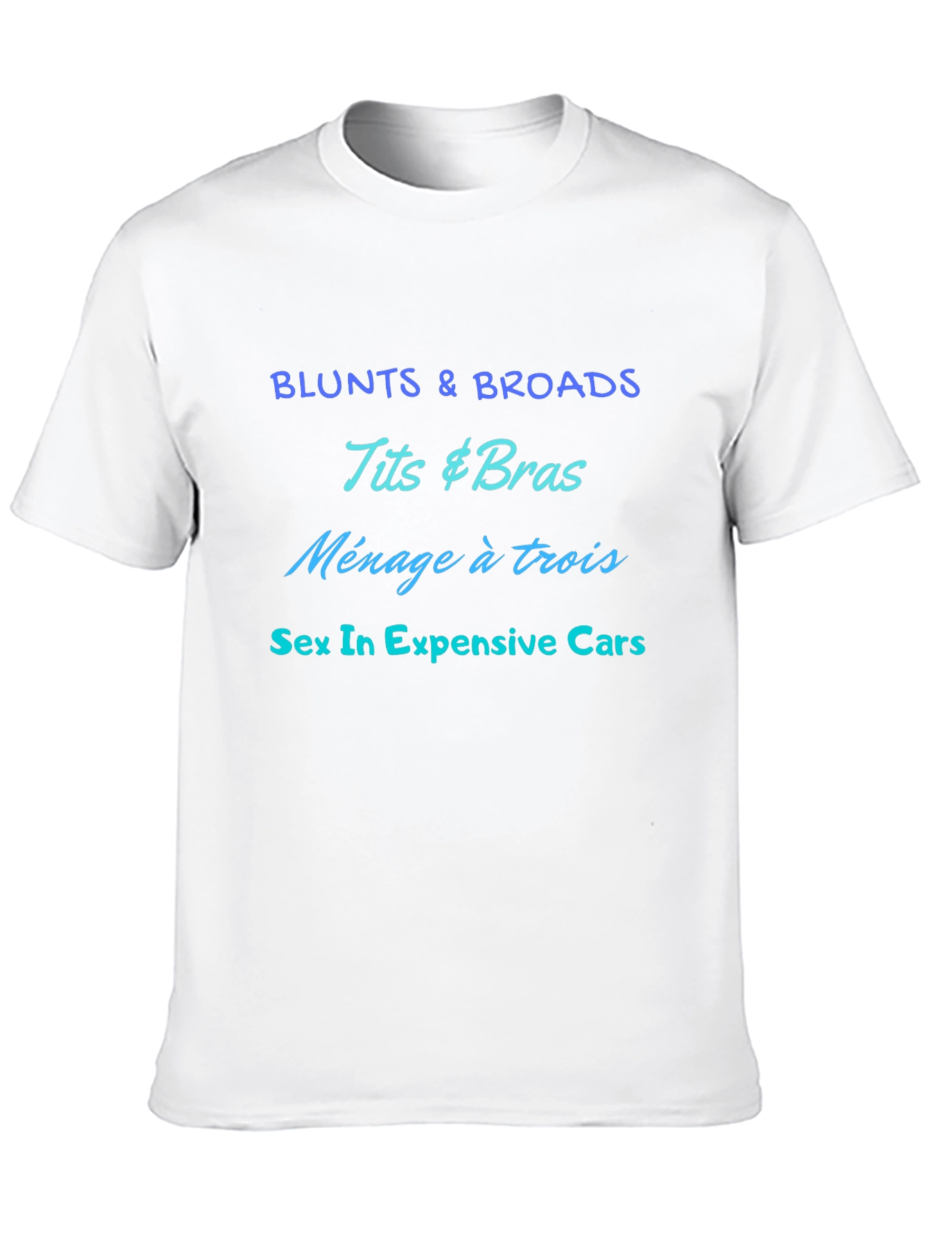 Offensive Slogan Black Graphic Tee for Men