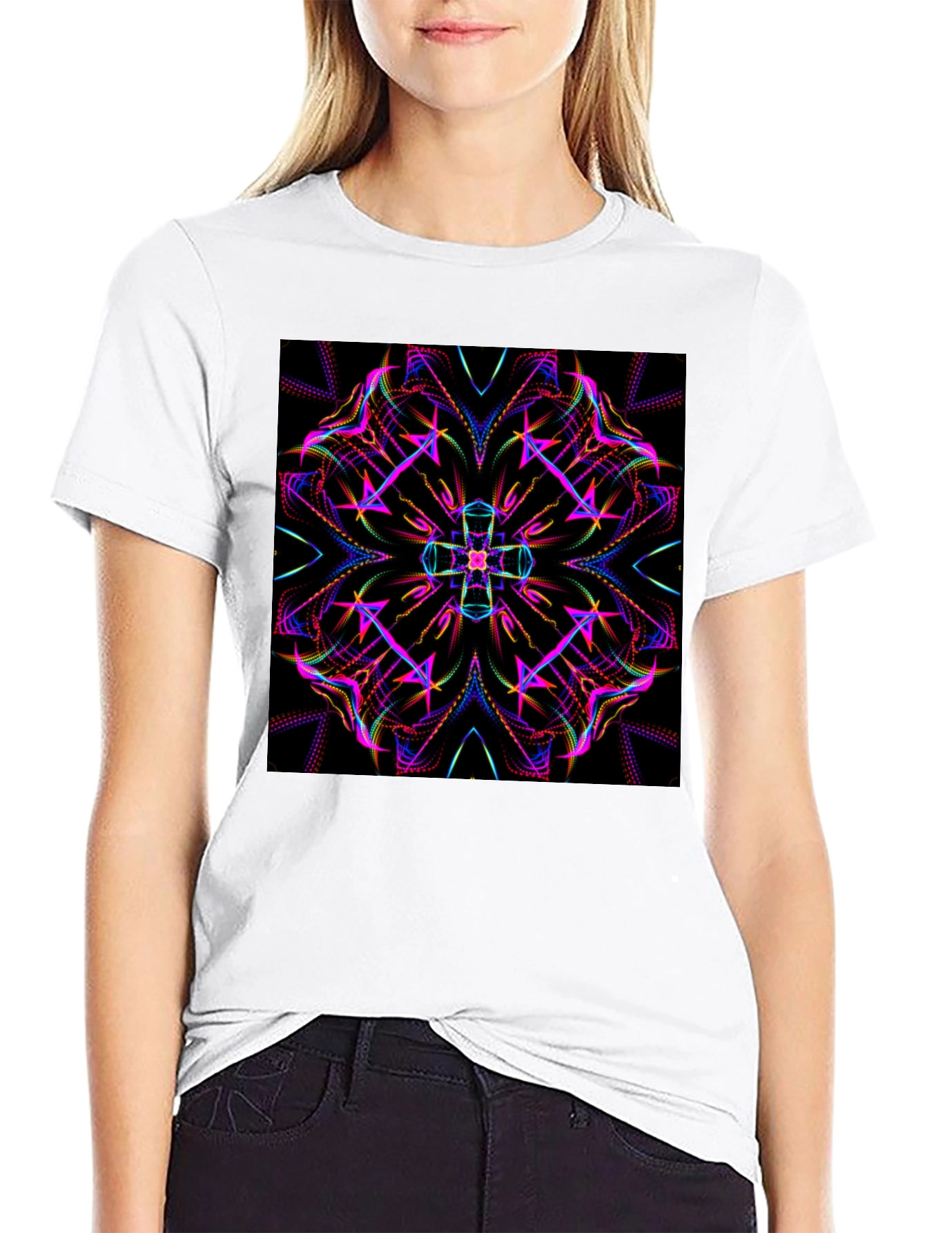 Kaleidoscope Graphic Black Tee