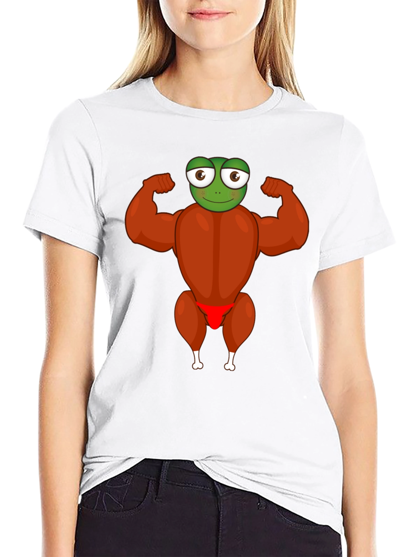 Funny Frog Turkey Bodybuilder T-Shirt
