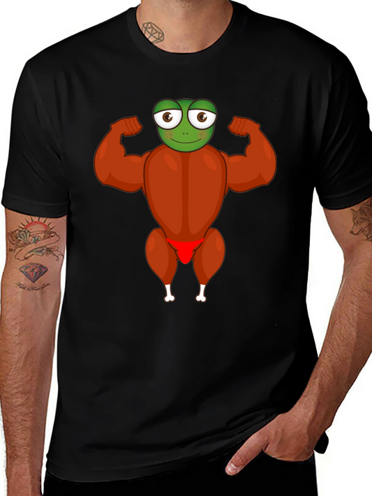 Funny Frog Turkey Bodybuilder T-Shirt
