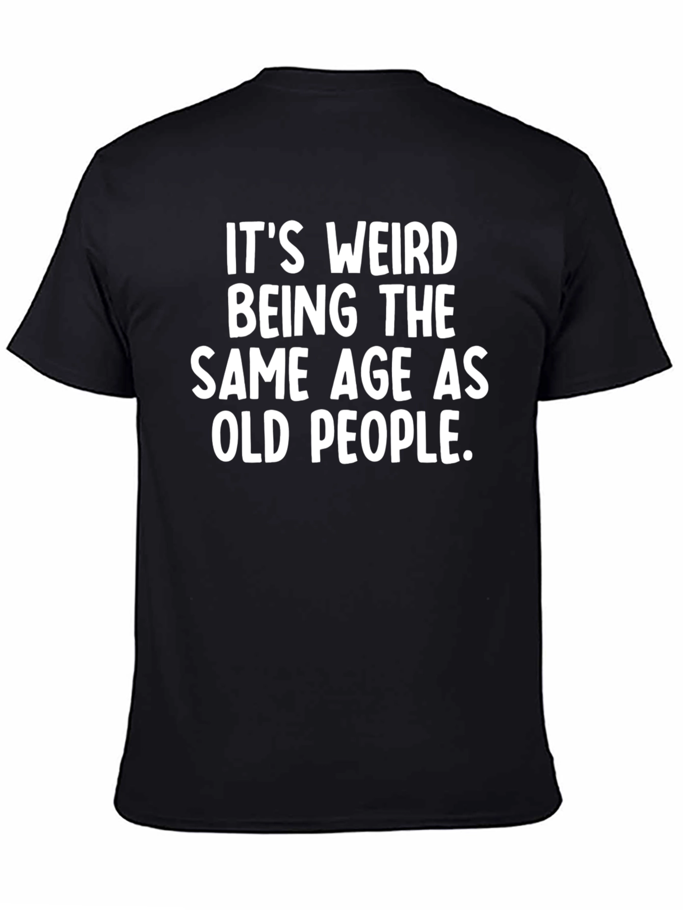 Funny Old People Graphic Tee - Black Cotton T-Shirt