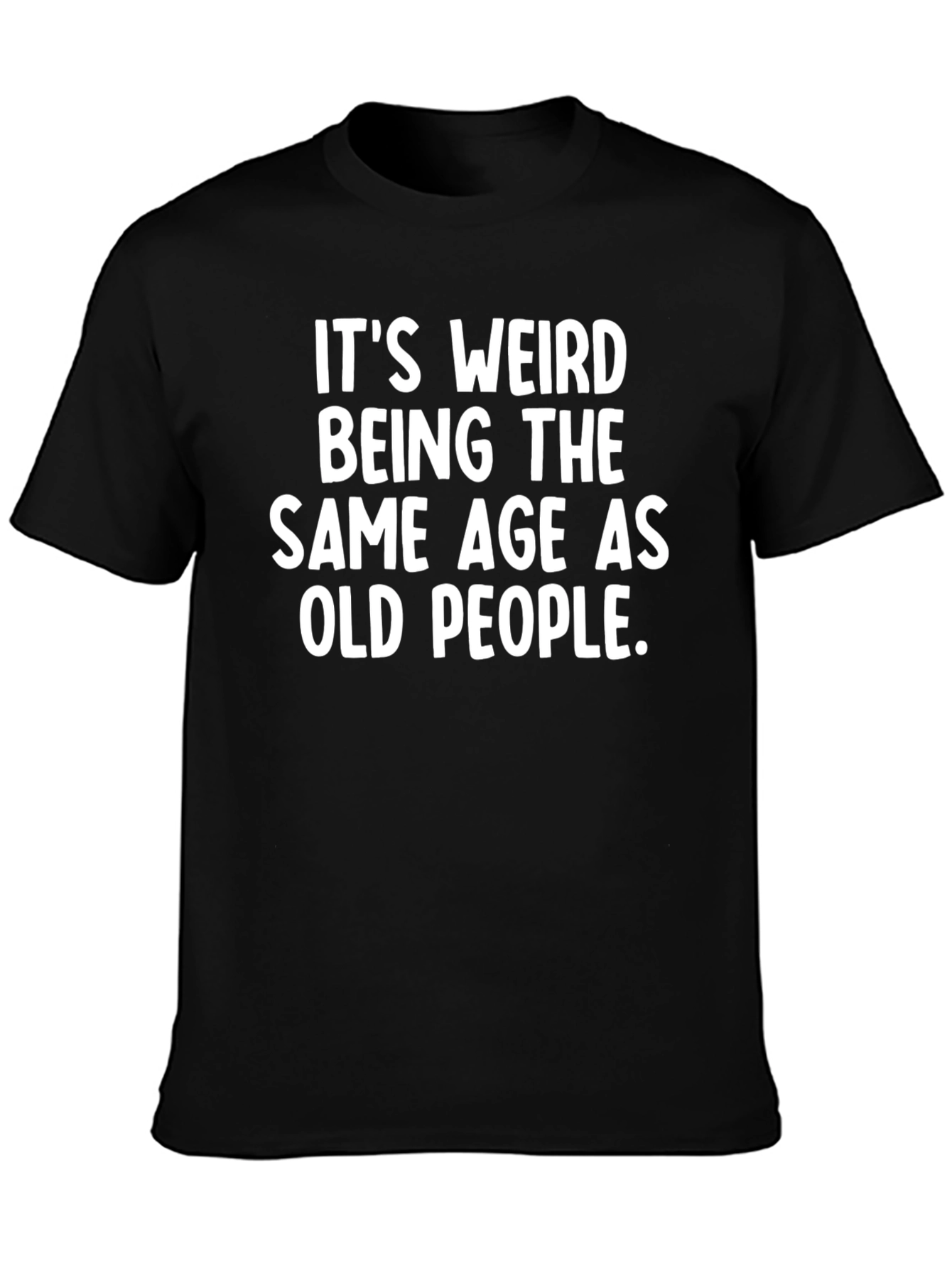 Funny Old People Graphic Tee - Black Cotton T-Shirt