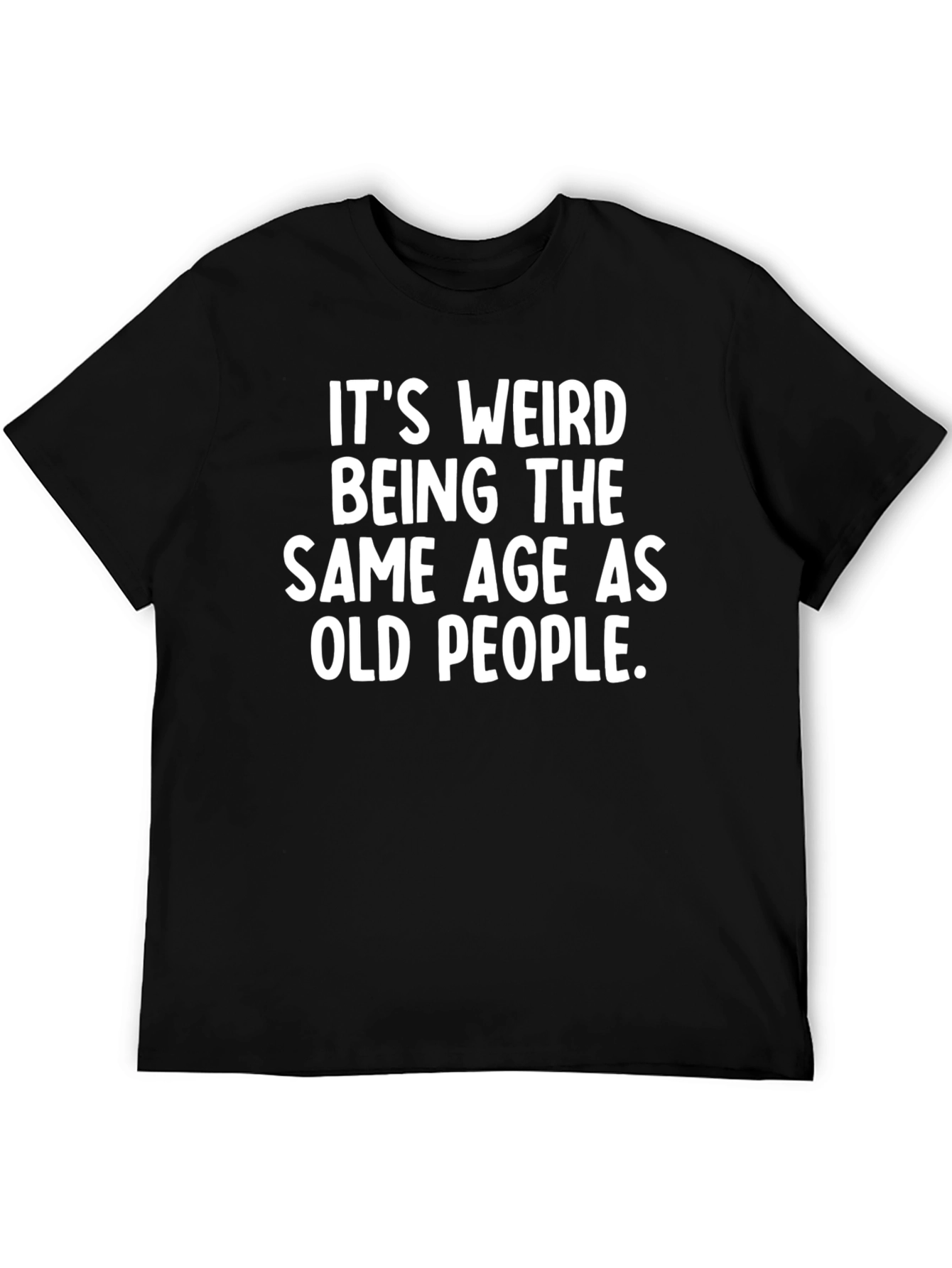 Funny Old People Graphic Tee - Black Cotton T-Shirt