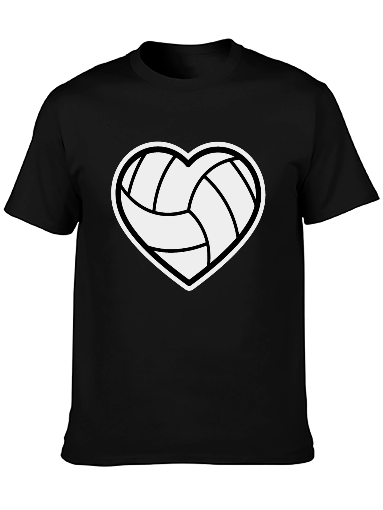 Volleyball Heart T-Shirt - Black