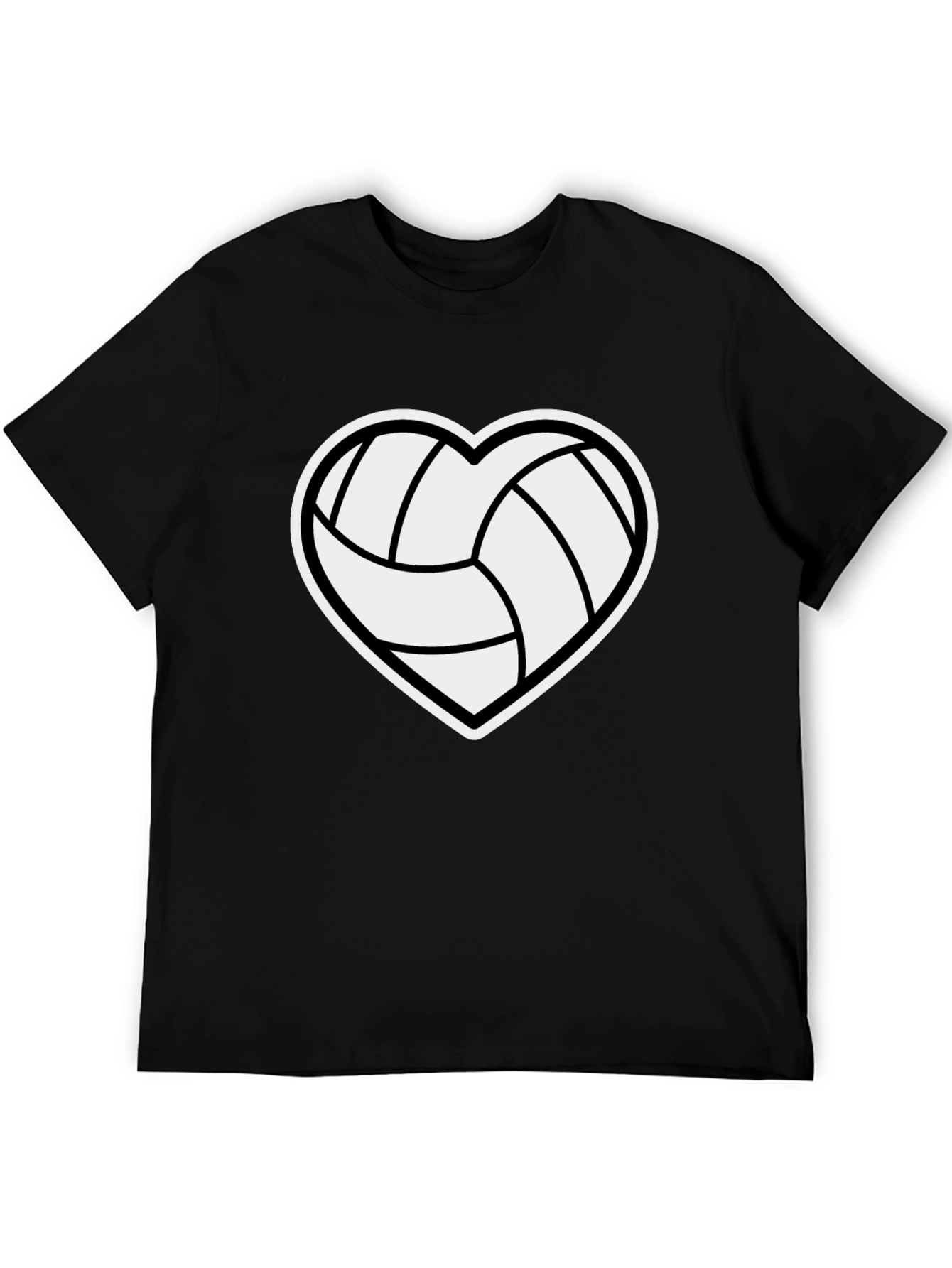 Volleyball Heart T-Shirt - Black