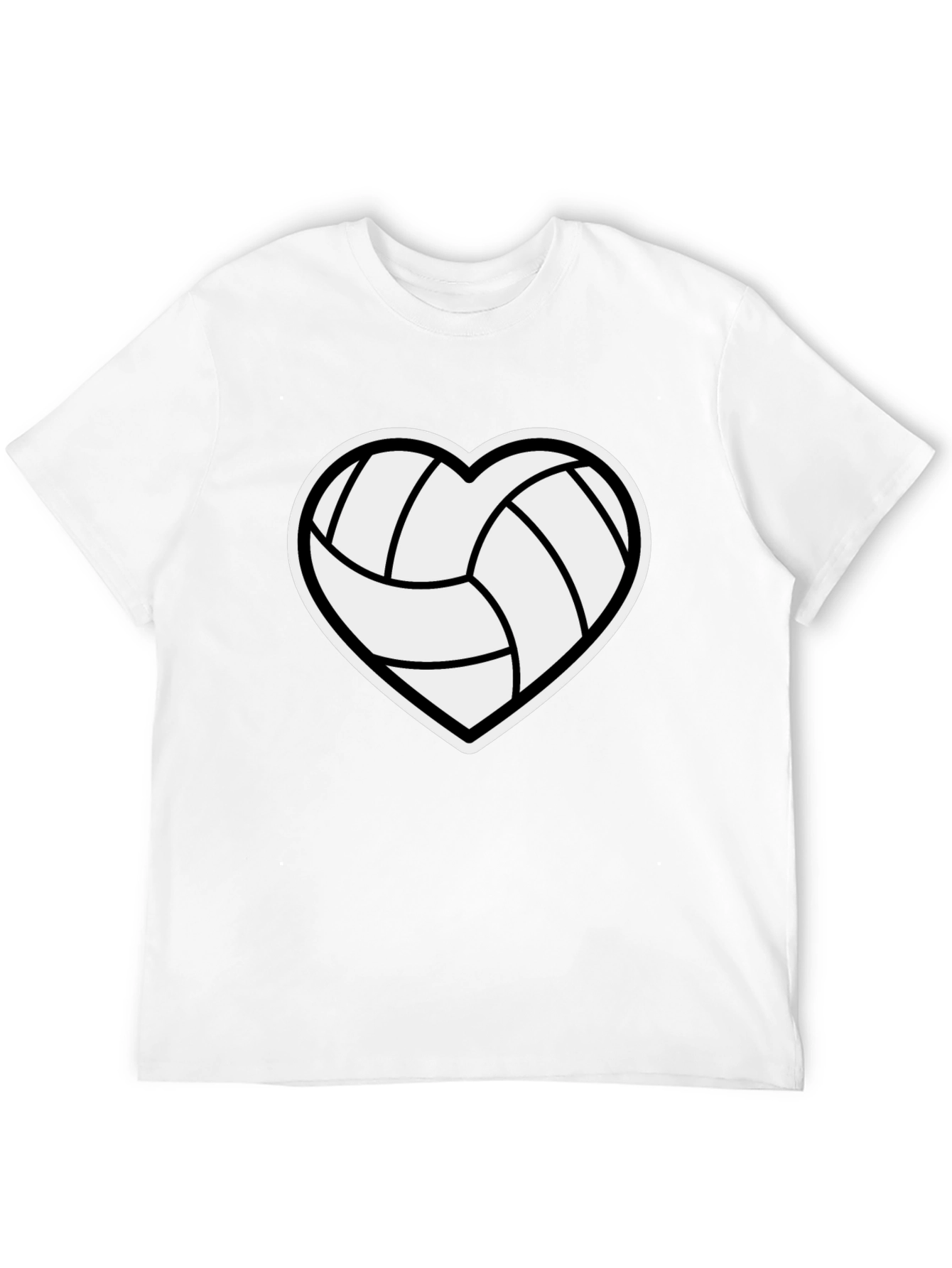 Volleyball Heart T-Shirt - Black