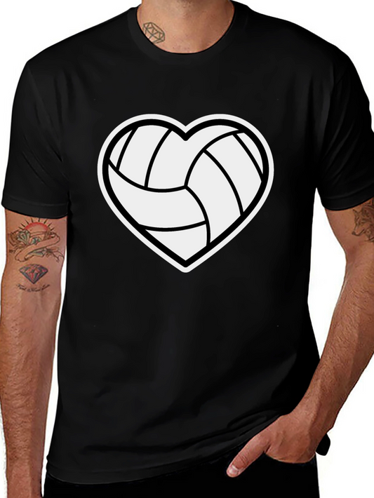 Volleyball Heart T-Shirt - Black
