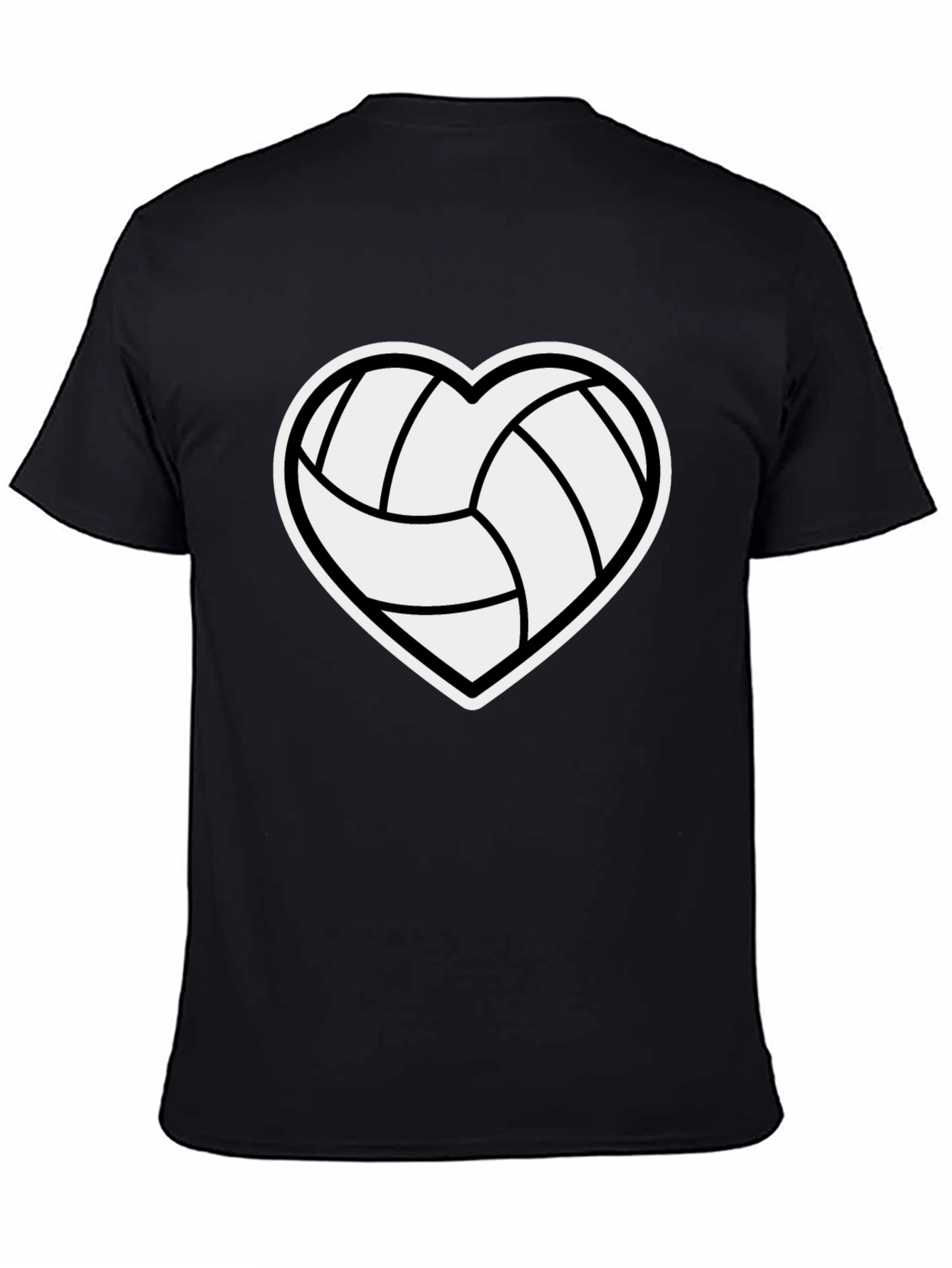 Volleyball Heart T-Shirt - Black