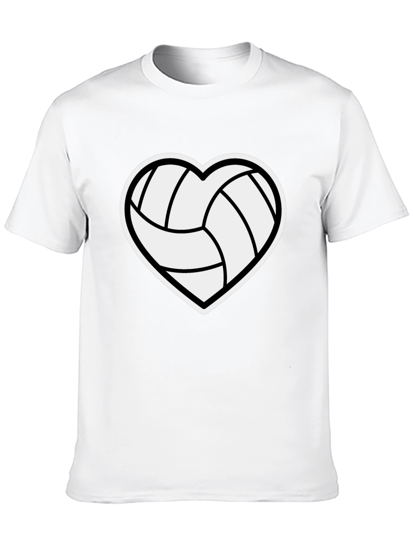 Volleyball Heart T-Shirt - Black