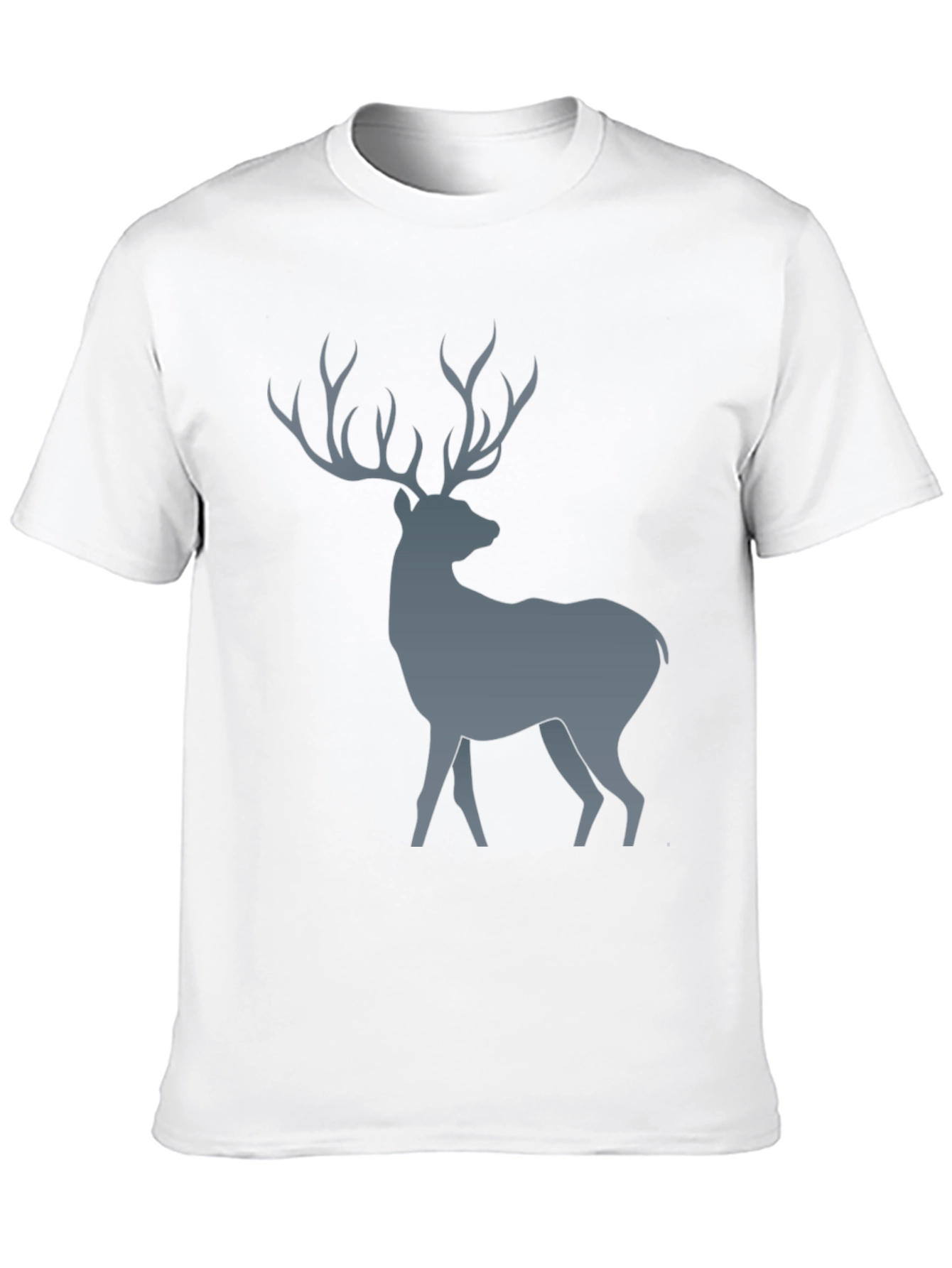 Deer Graphic Print Black T-Shirt