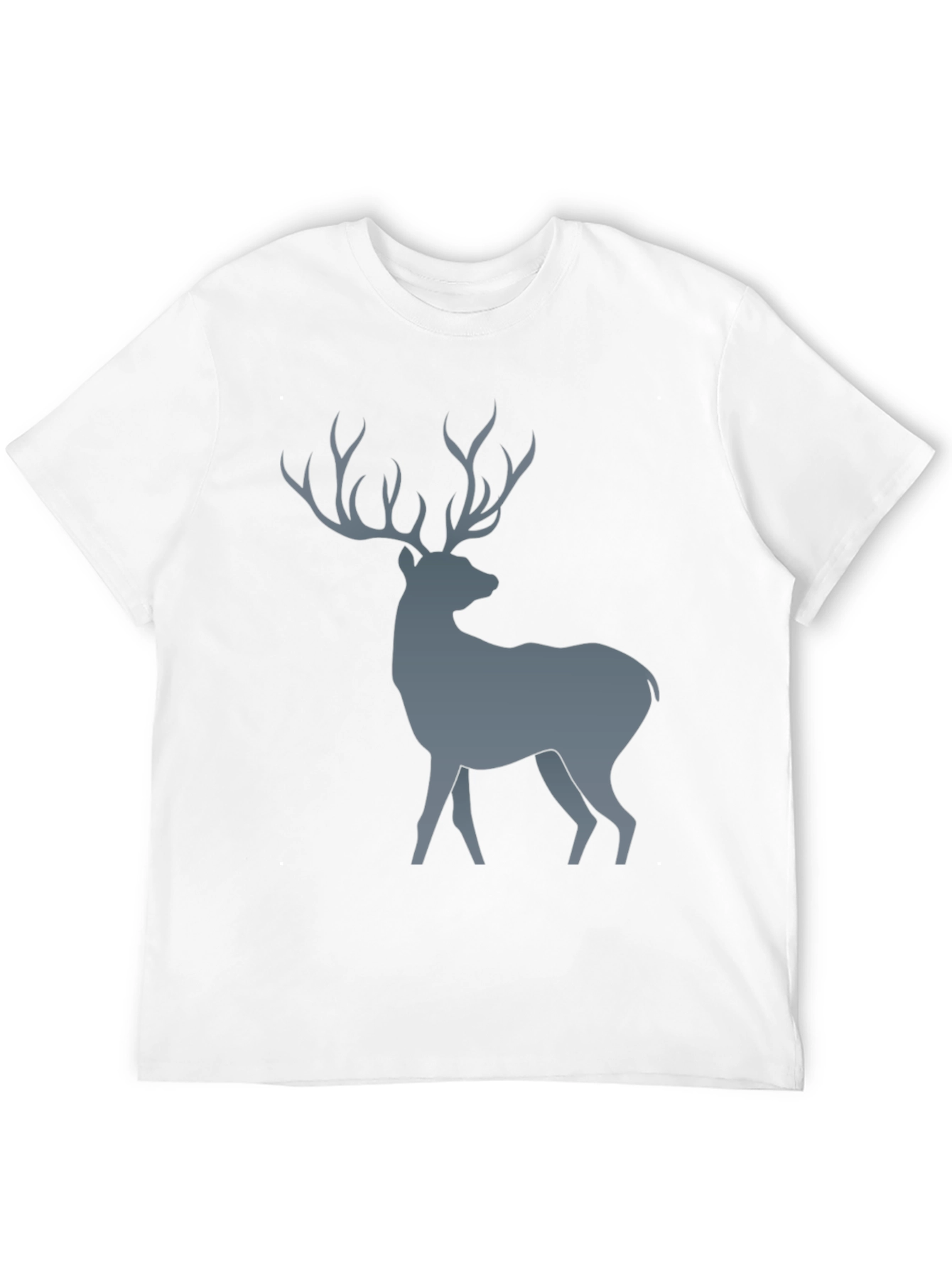 Deer Graphic Print Black T-Shirt