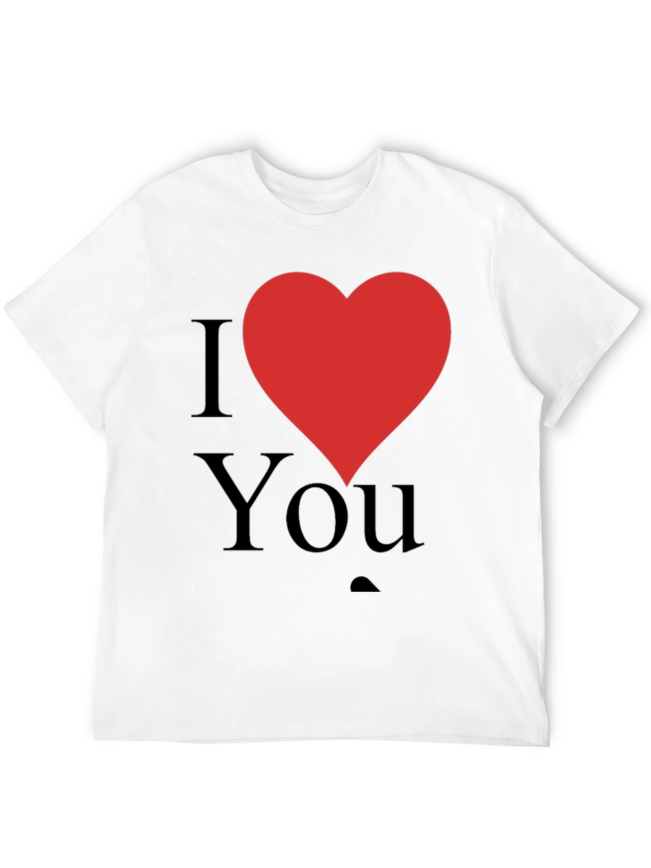 I Love You Graphic T-Shirt - Black Cotton Tee