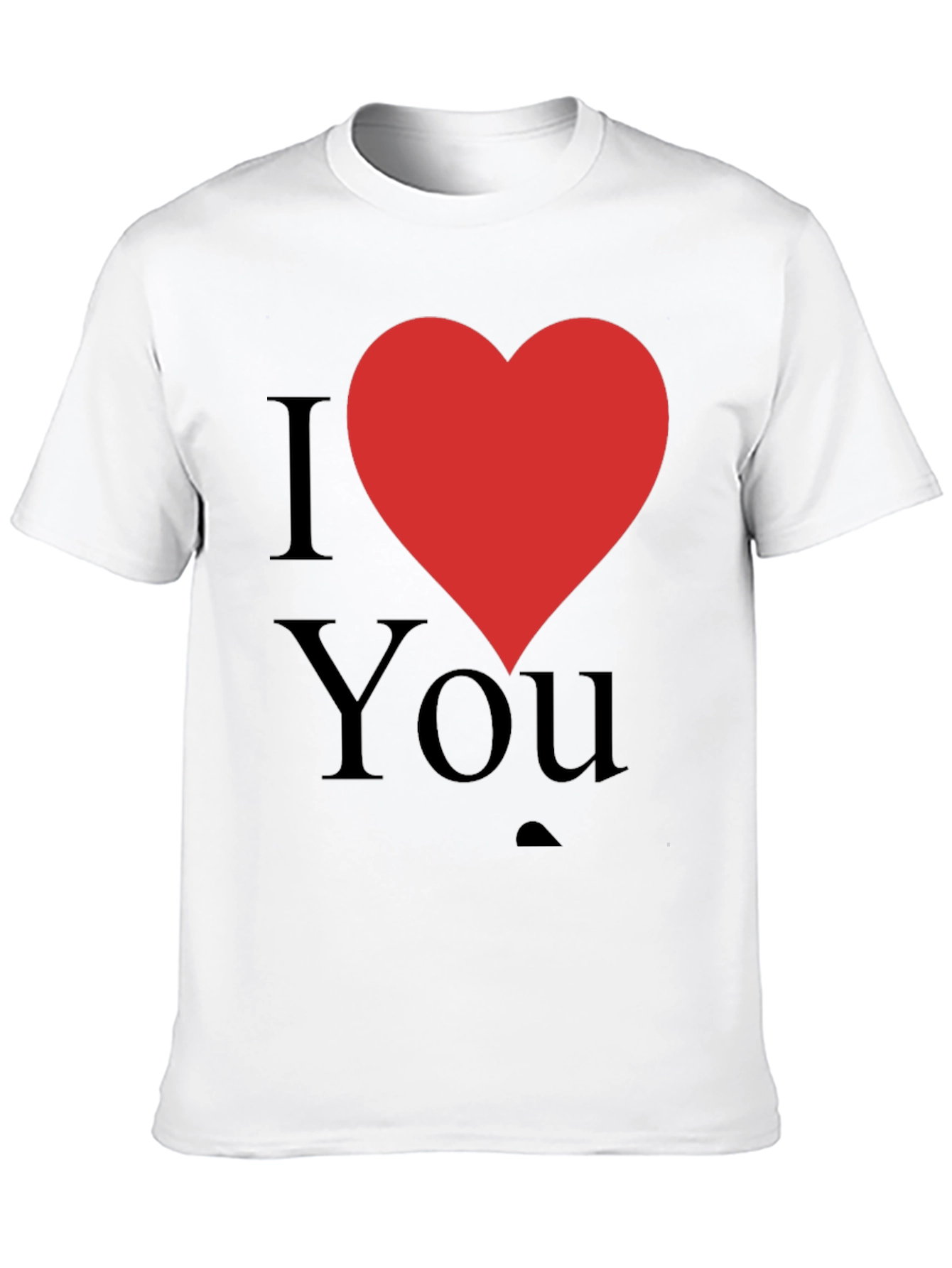 I Love You Graphic T-Shirt - Black Cotton Tee