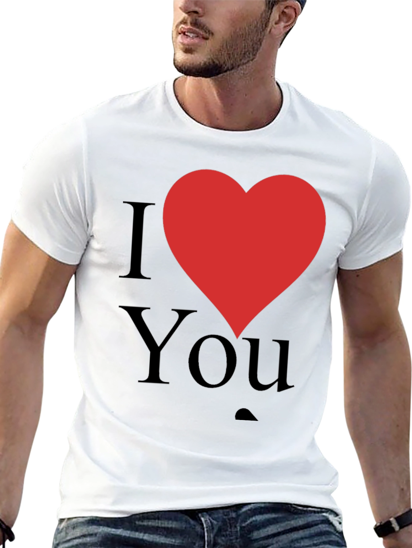 I Love You Graphic T-Shirt - Black Cotton Tee