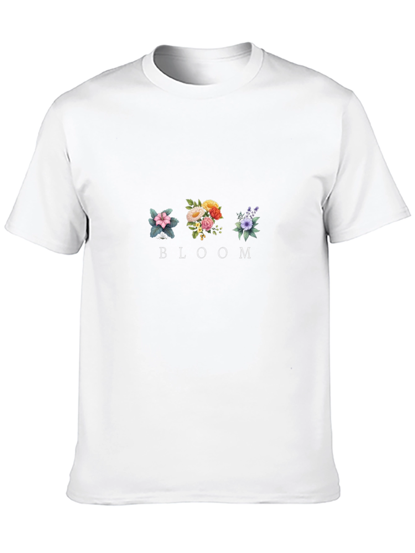 Bloom Floral Graphic Black T-Shirt