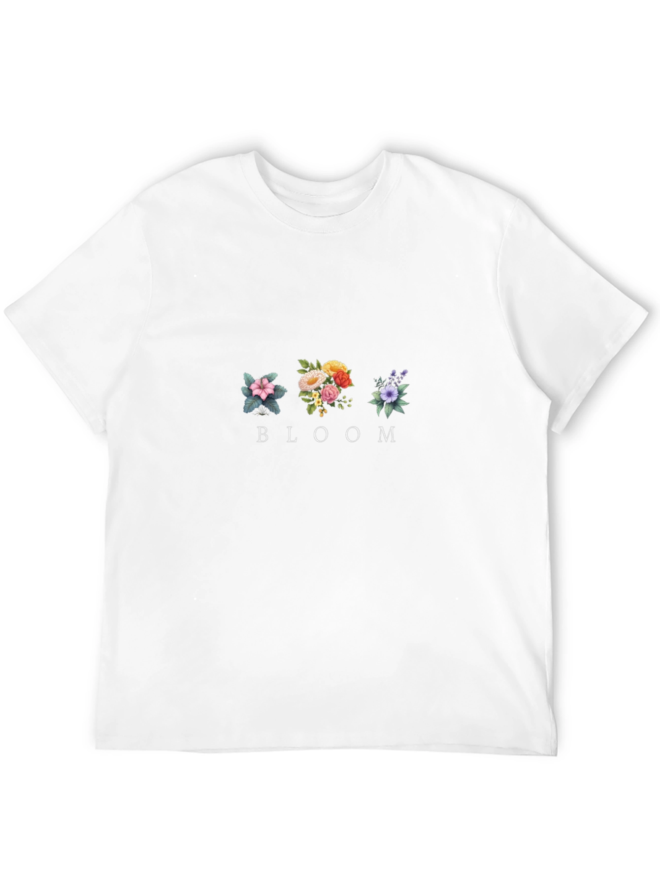 Bloom Floral Graphic Black T-Shirt