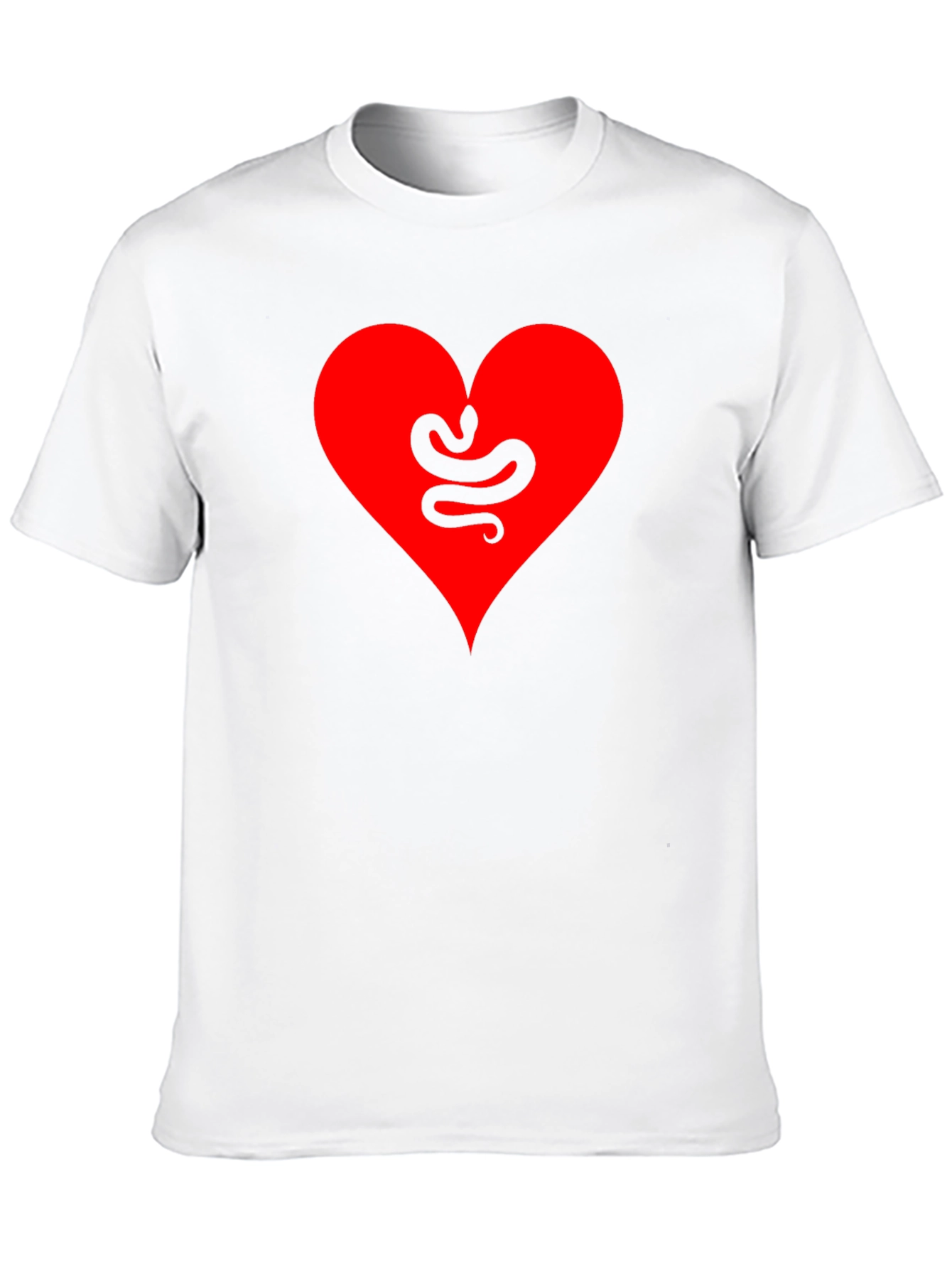 Heart Snake Graphic Tee - Black Cotton