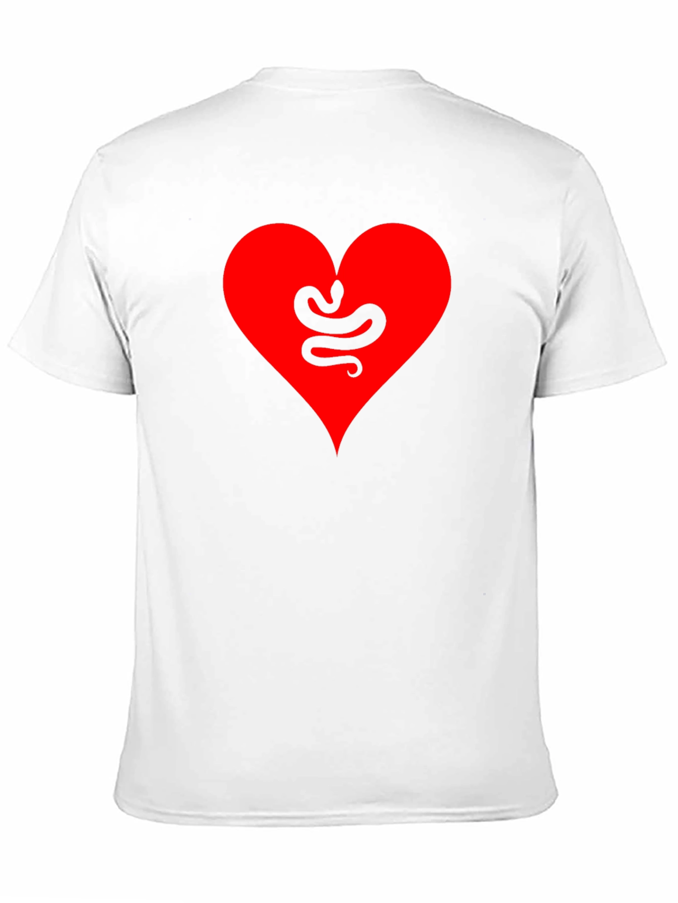 Heart Snake Graphic Tee - Black Cotton