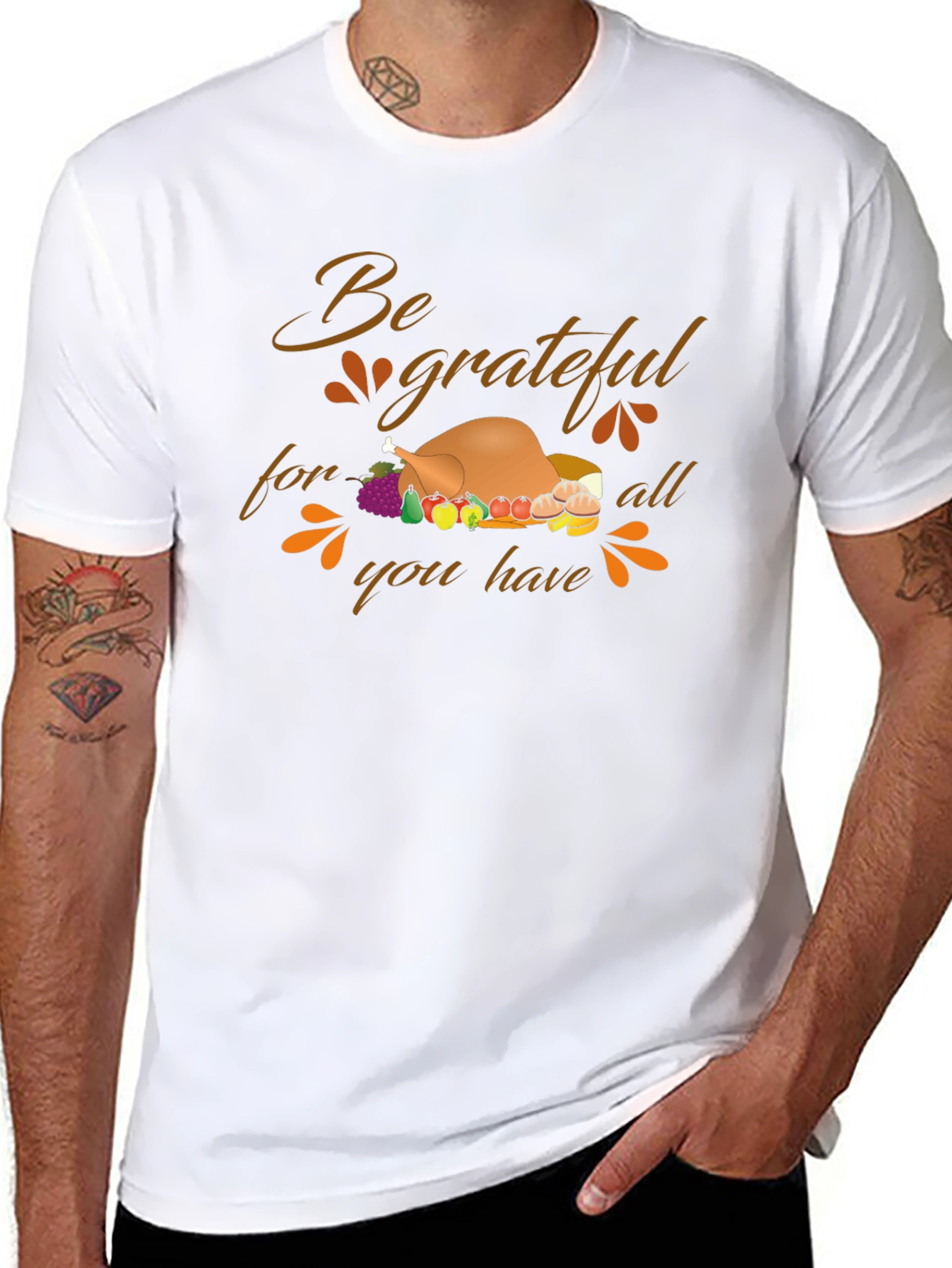 Be Grateful Thanksgiving Turkey T-Shirt
