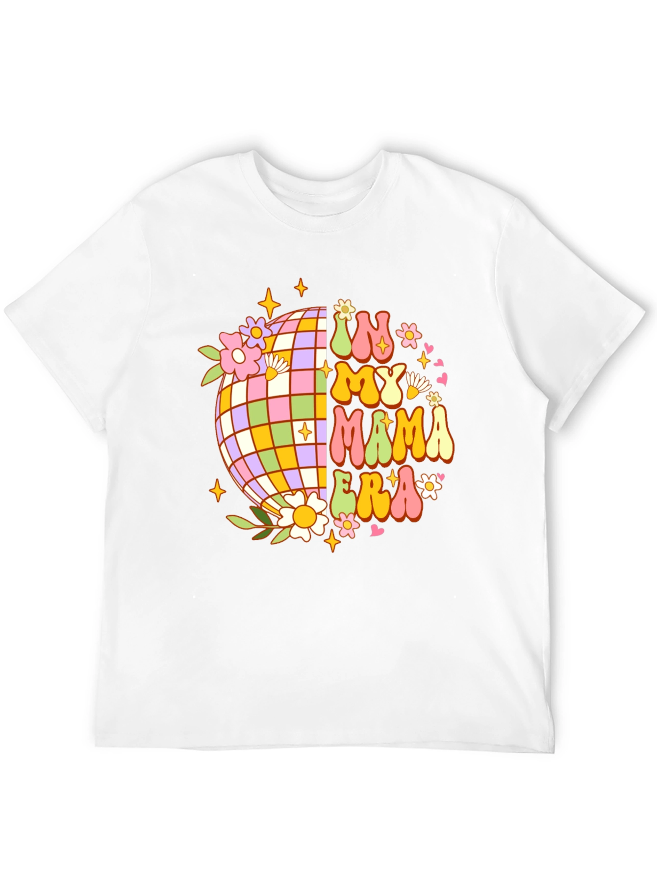 In My Mama Era Retro Disco Ball Graphic Tee