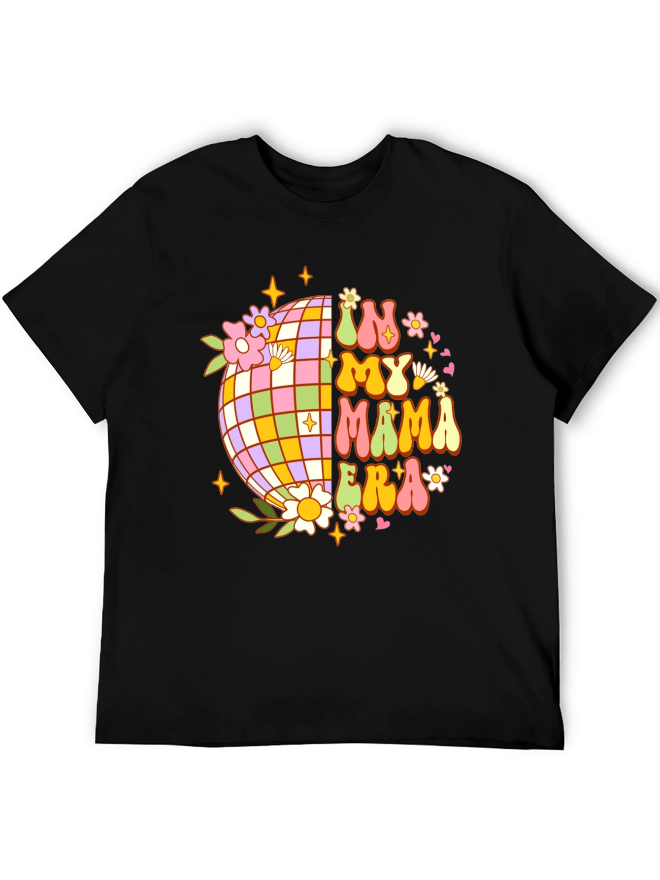 In My Mama Era Retro Disco Ball Graphic Tee