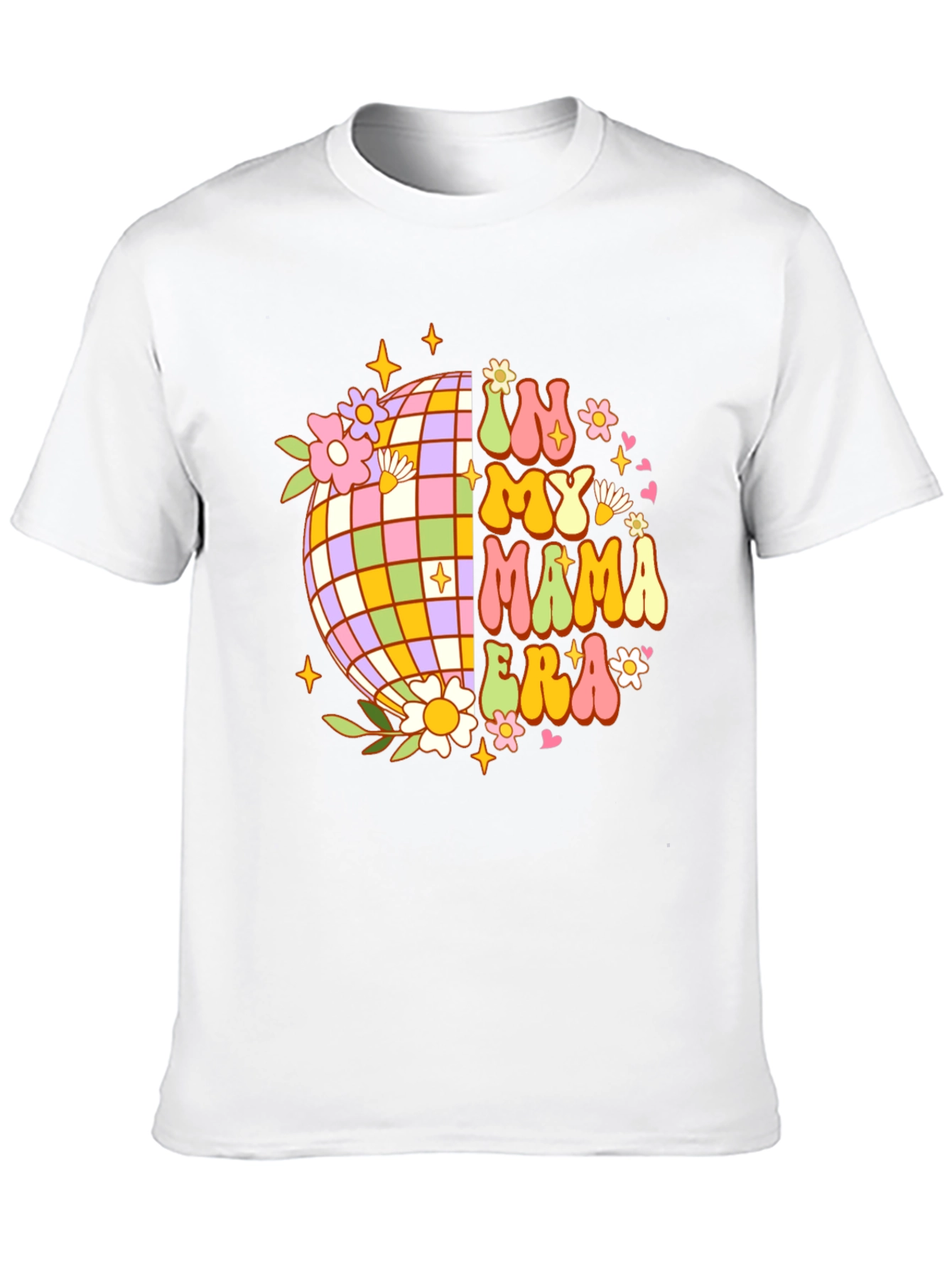 In My Mama Era Retro Disco Ball Graphic Tee