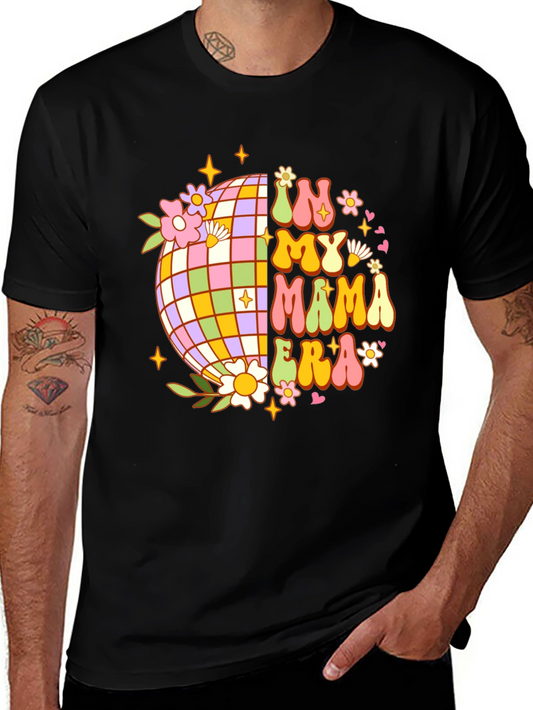 In My Mama Era Retro Disco Ball Graphic Tee
