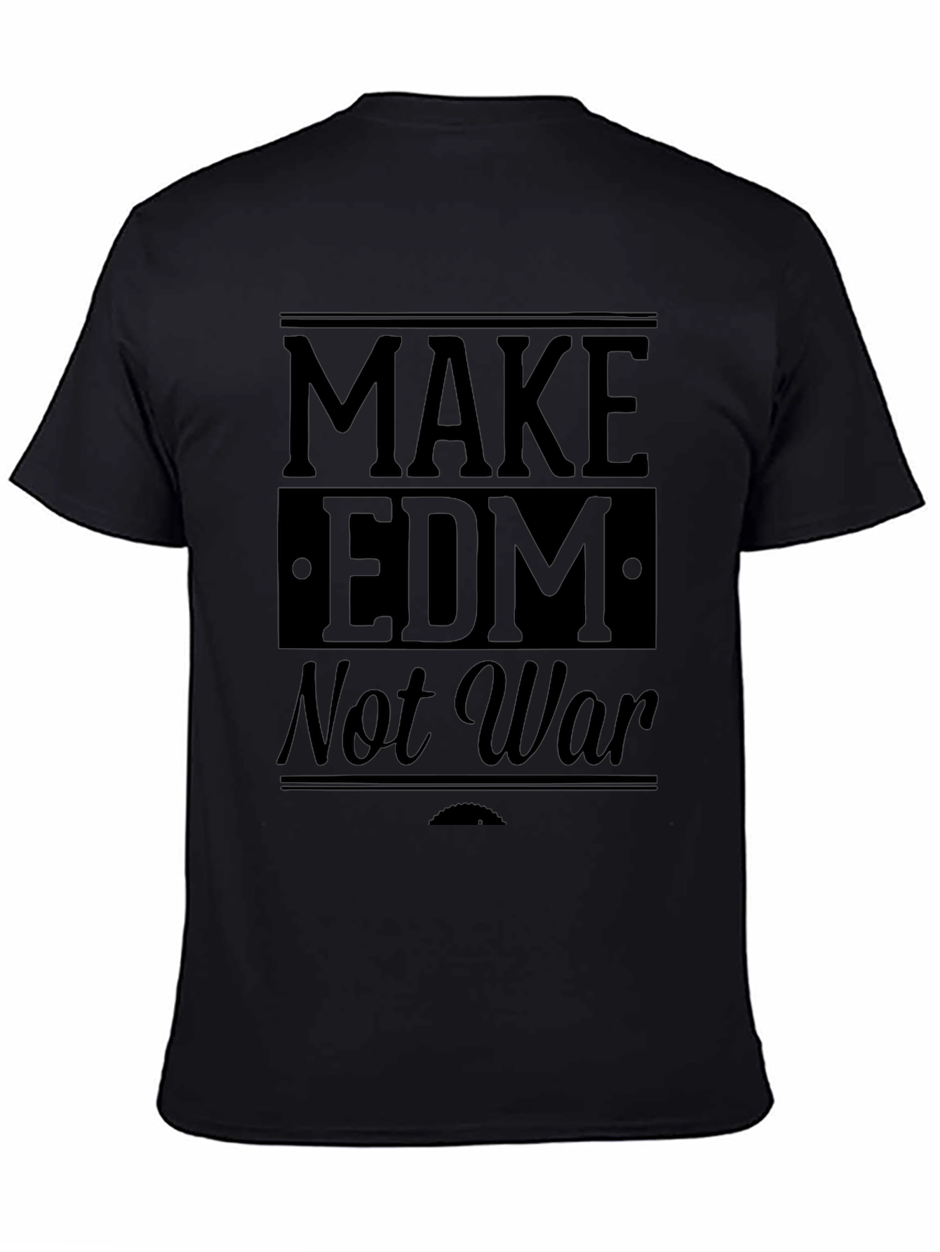 Make EDM Not War Black Graphic Tee