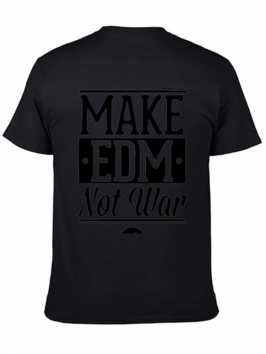 Make EDM Not War Black Graphic Tee