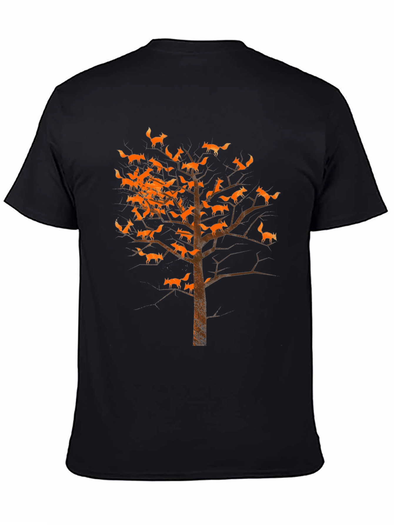 Fox Tree Graphic Tee - Unique Animal Print Shirt