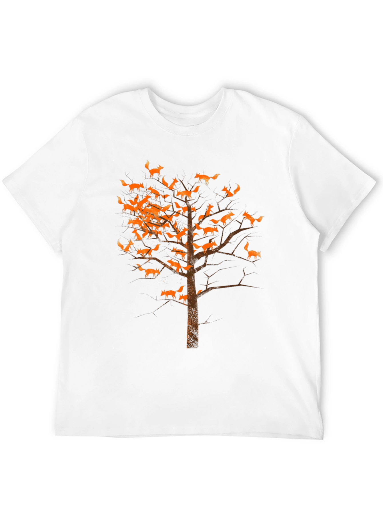 Fox Tree Graphic Tee - Unique Animal Print Shirt