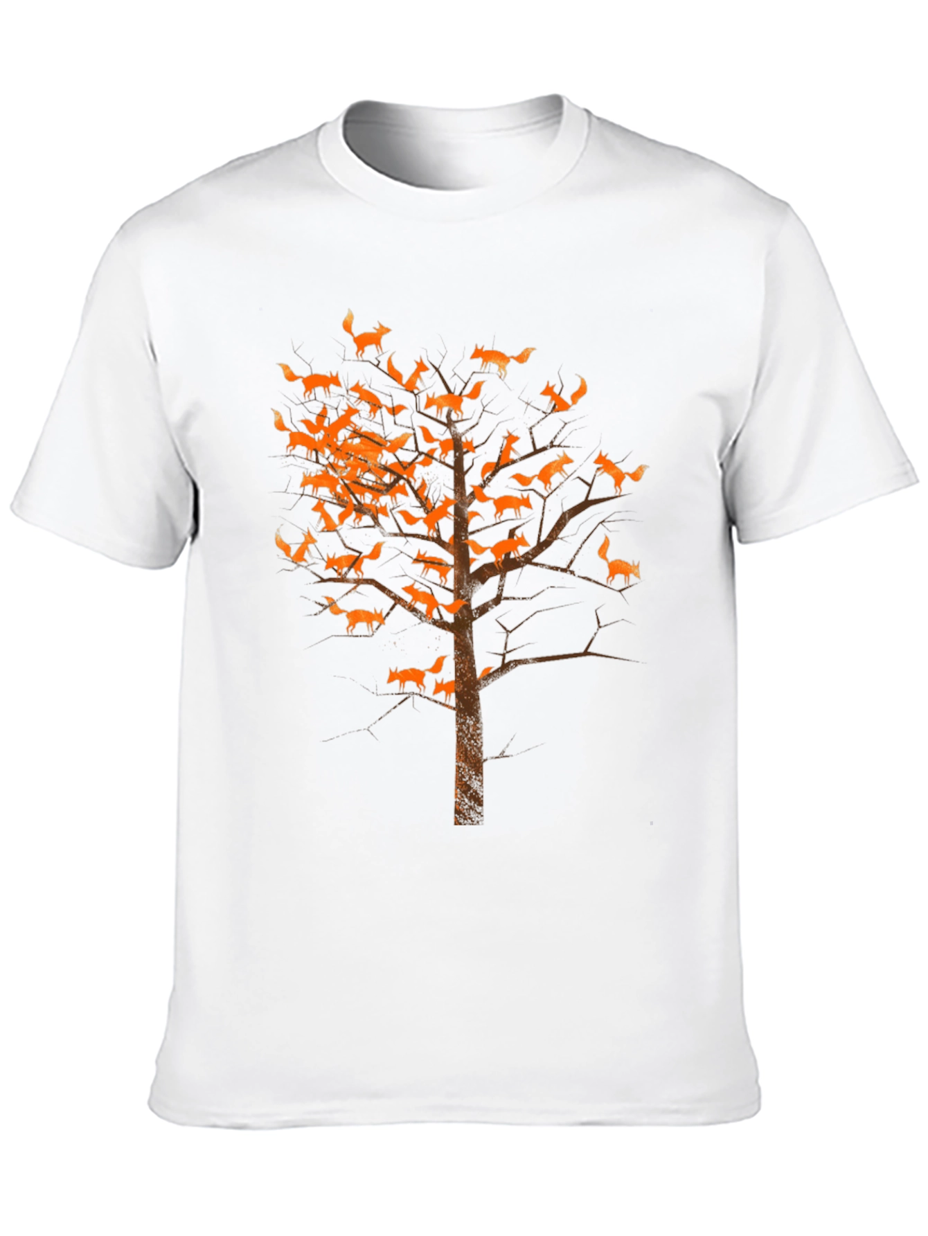 Fox Tree Graphic Tee - Unique Animal Print Shirt