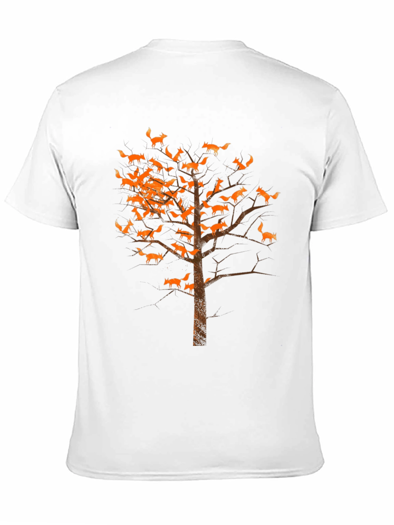 Fox Tree Graphic Tee - Unique Animal Print Shirt