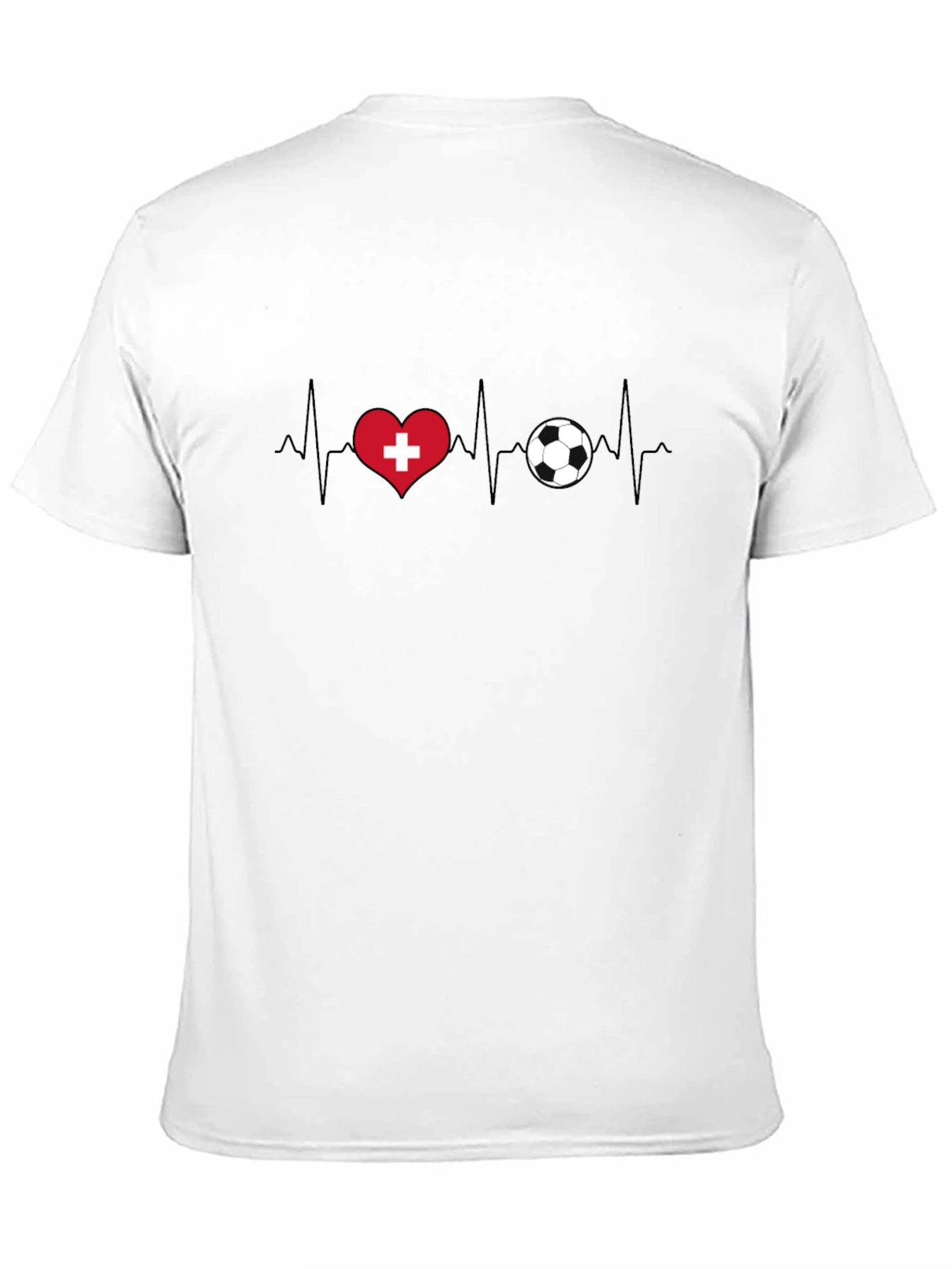 Switzerland Heartbeat Soccer T-Shirt