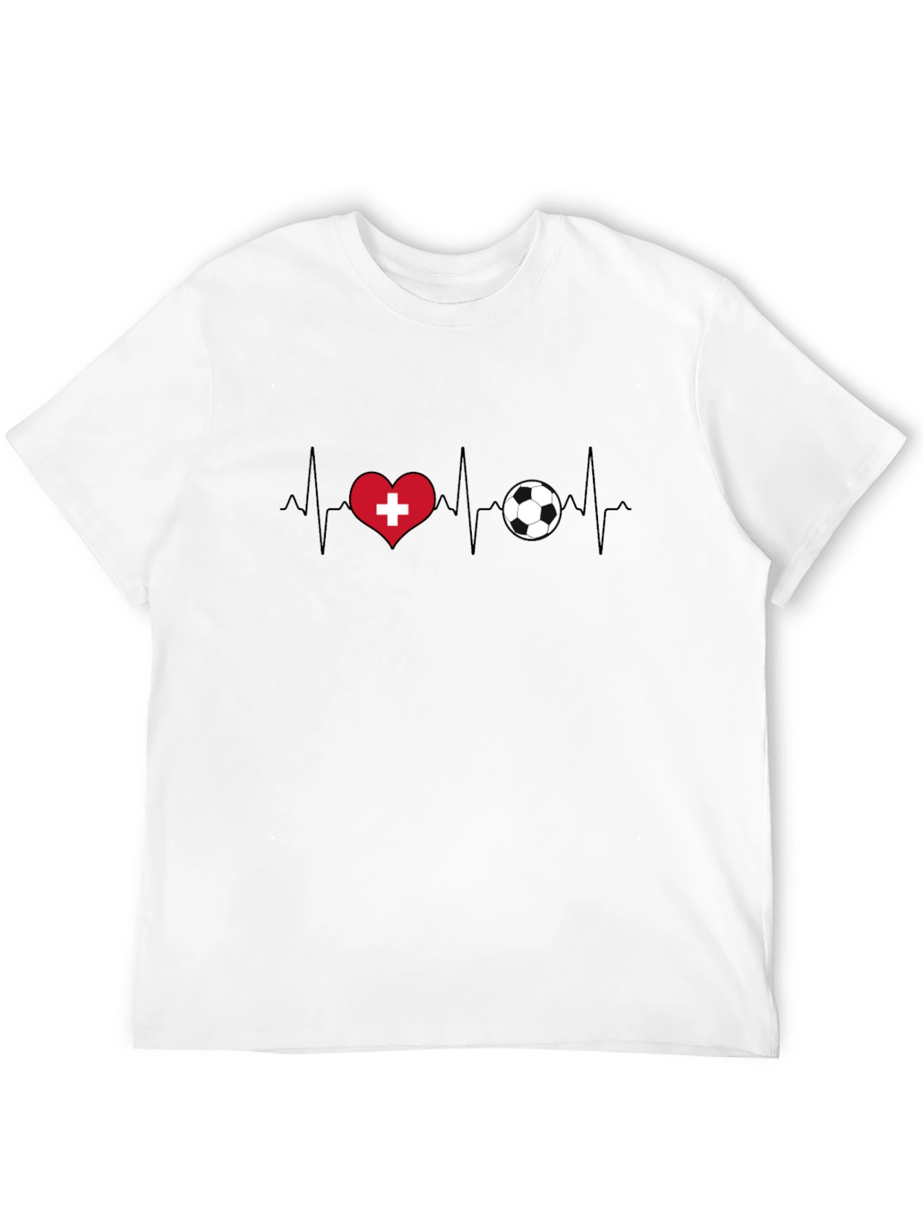 Switzerland Heartbeat Soccer T-Shirt