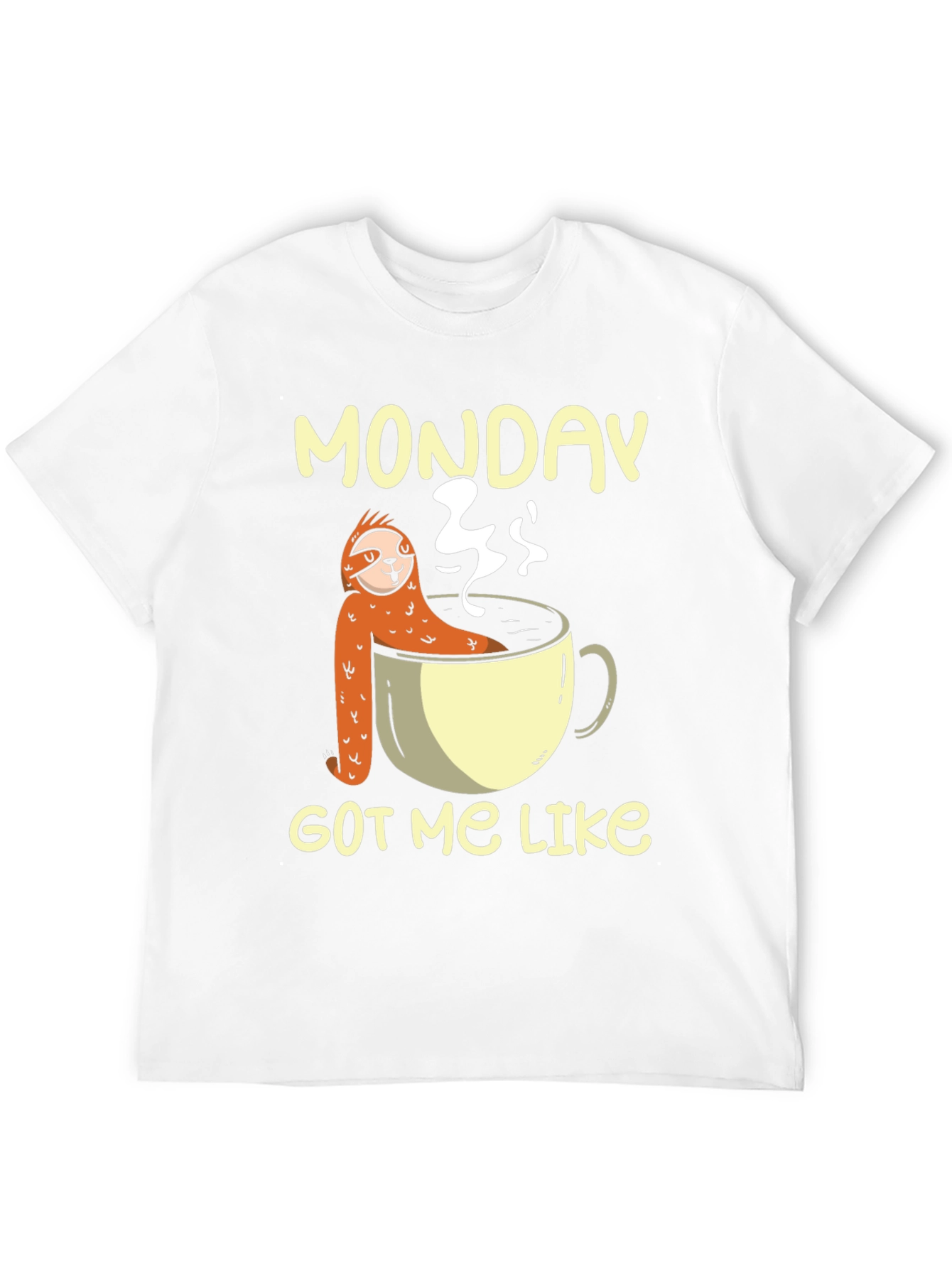 Monday Sloth Coffee Cup T-Shirt