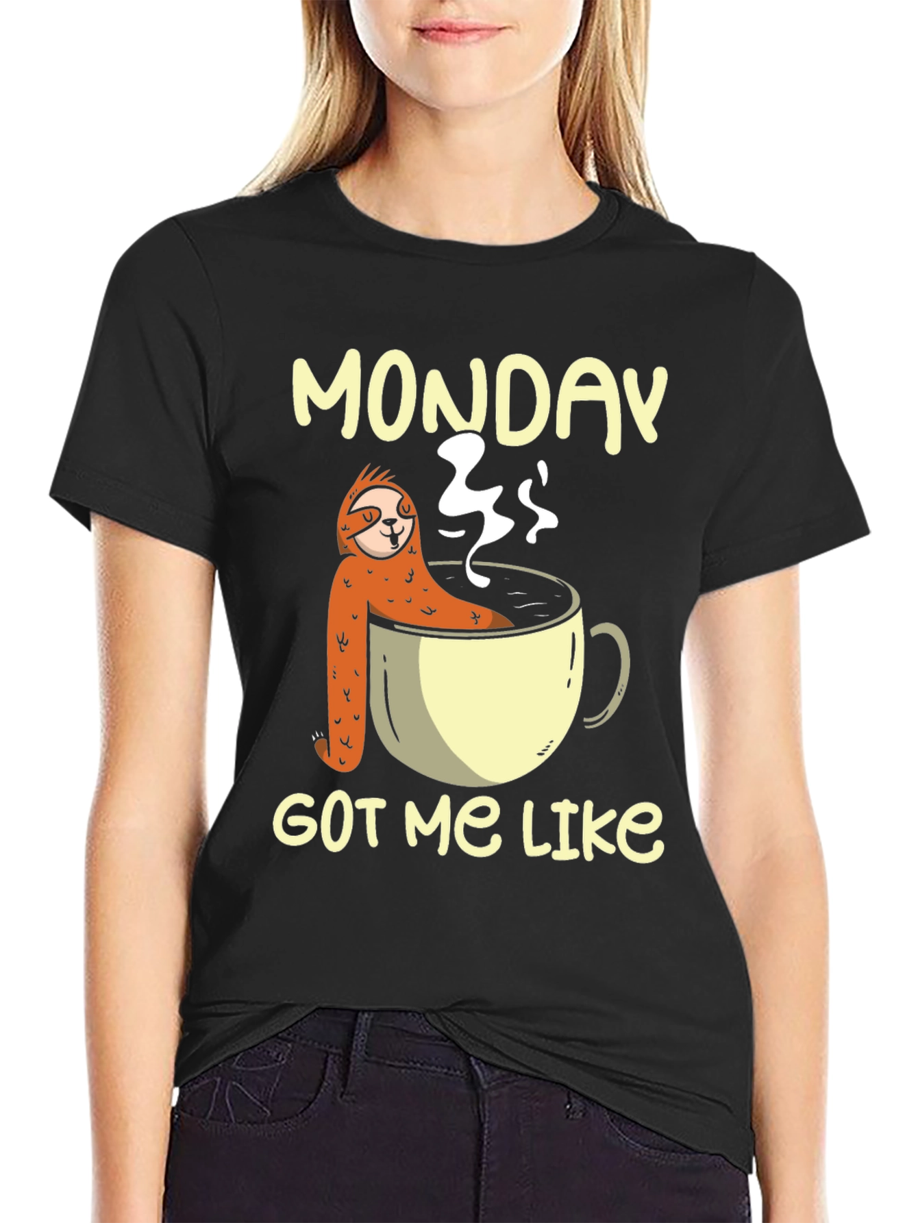 Monday Sloth Coffee Cup T-Shirt