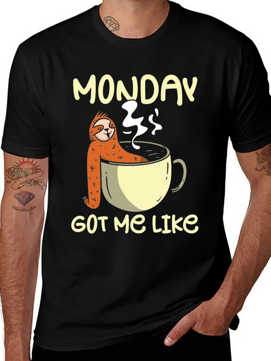Monday Sloth Coffee Cup T-Shirt
