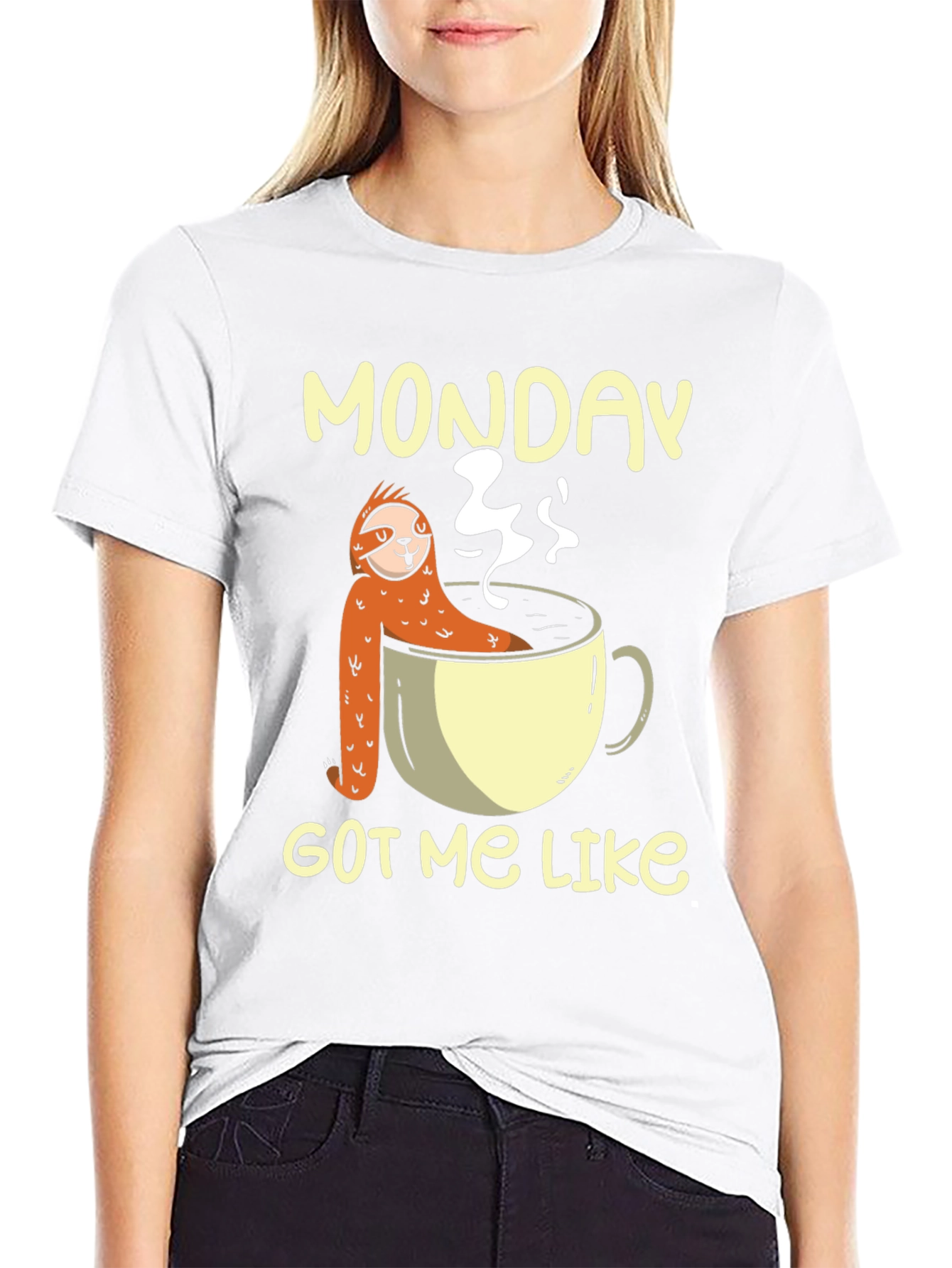 Monday Sloth Coffee Cup T-Shirt
