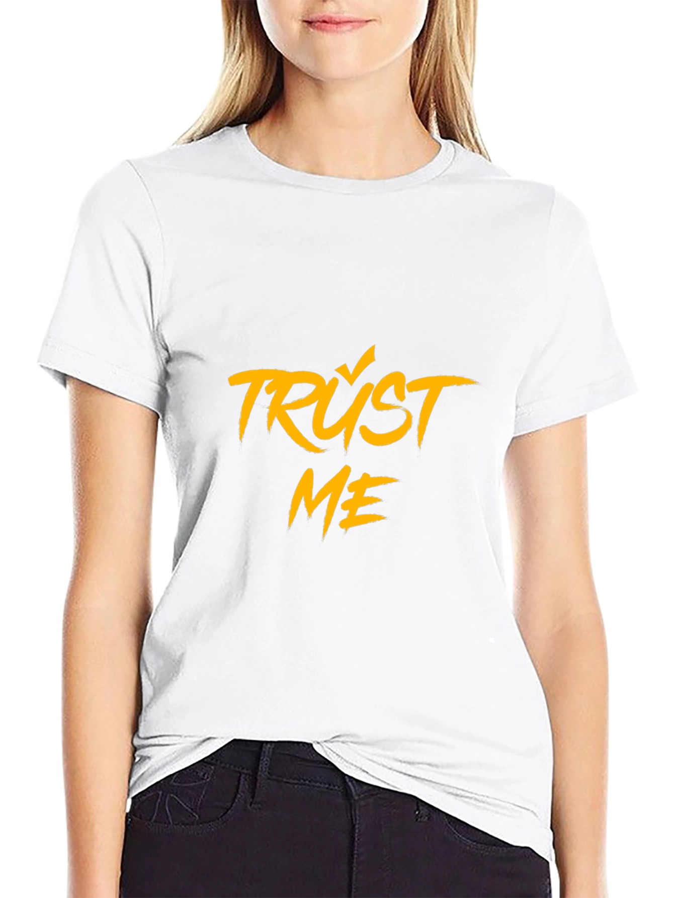 Trust Me Graphic Tee - Stylish Black T-Shirt