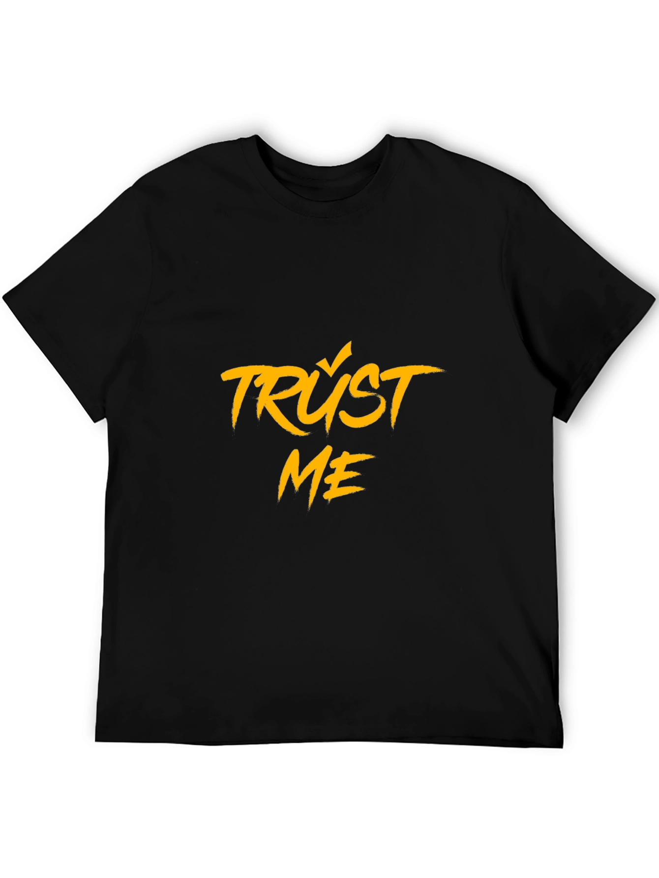 Trust Me Graphic Tee - Stylish Black T-Shirt