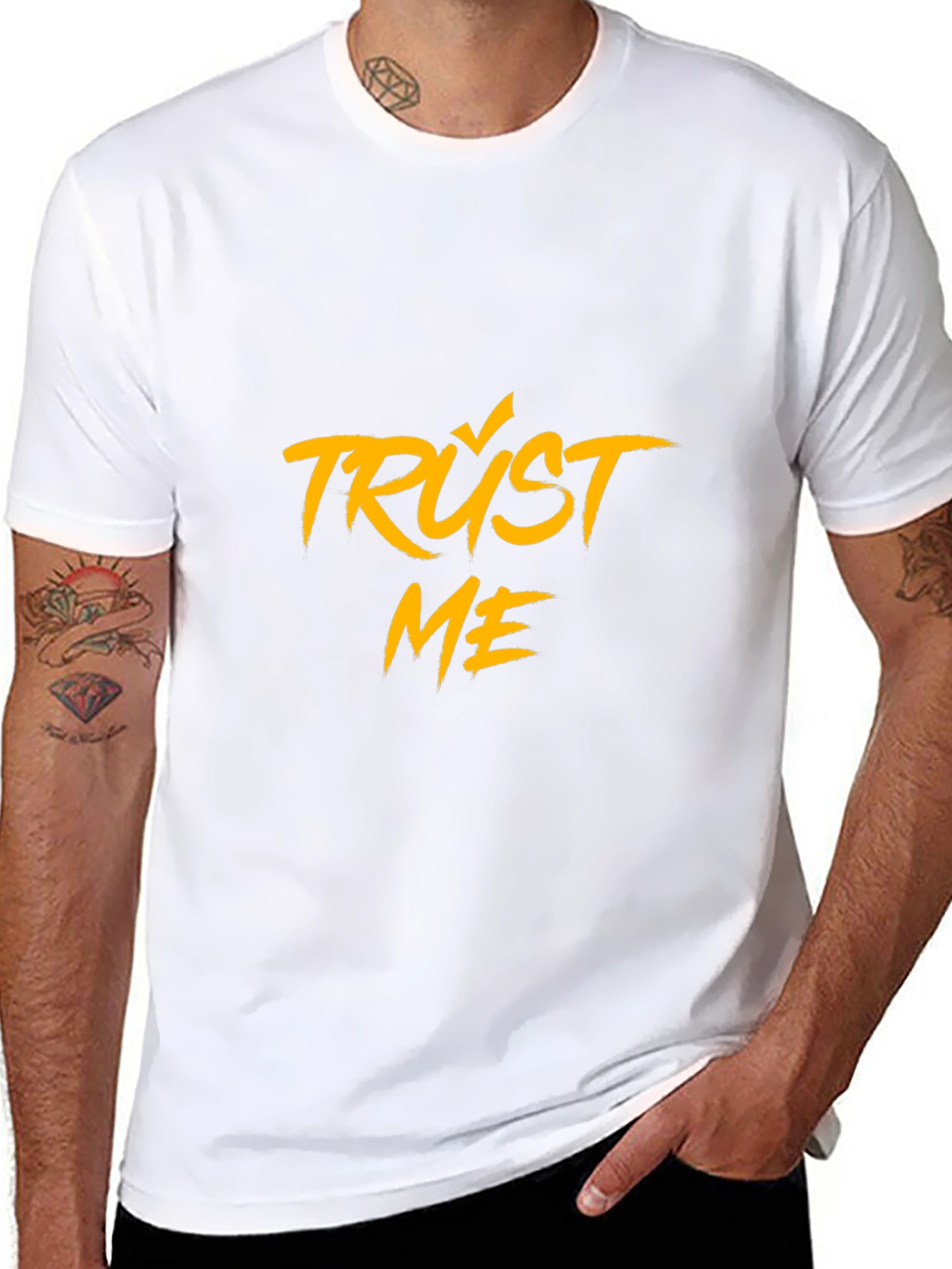 Trust Me Graphic Tee - Stylish Black T-Shirt