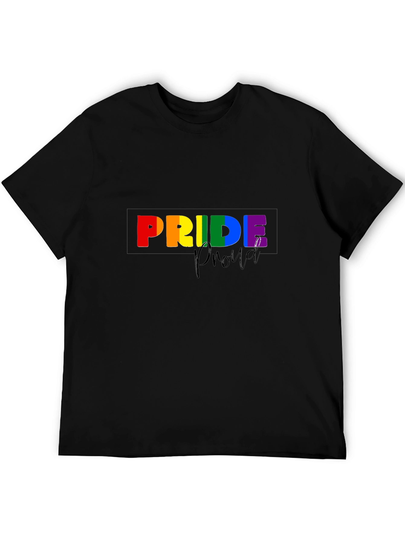 Pride Proud Graphic Tee - Black